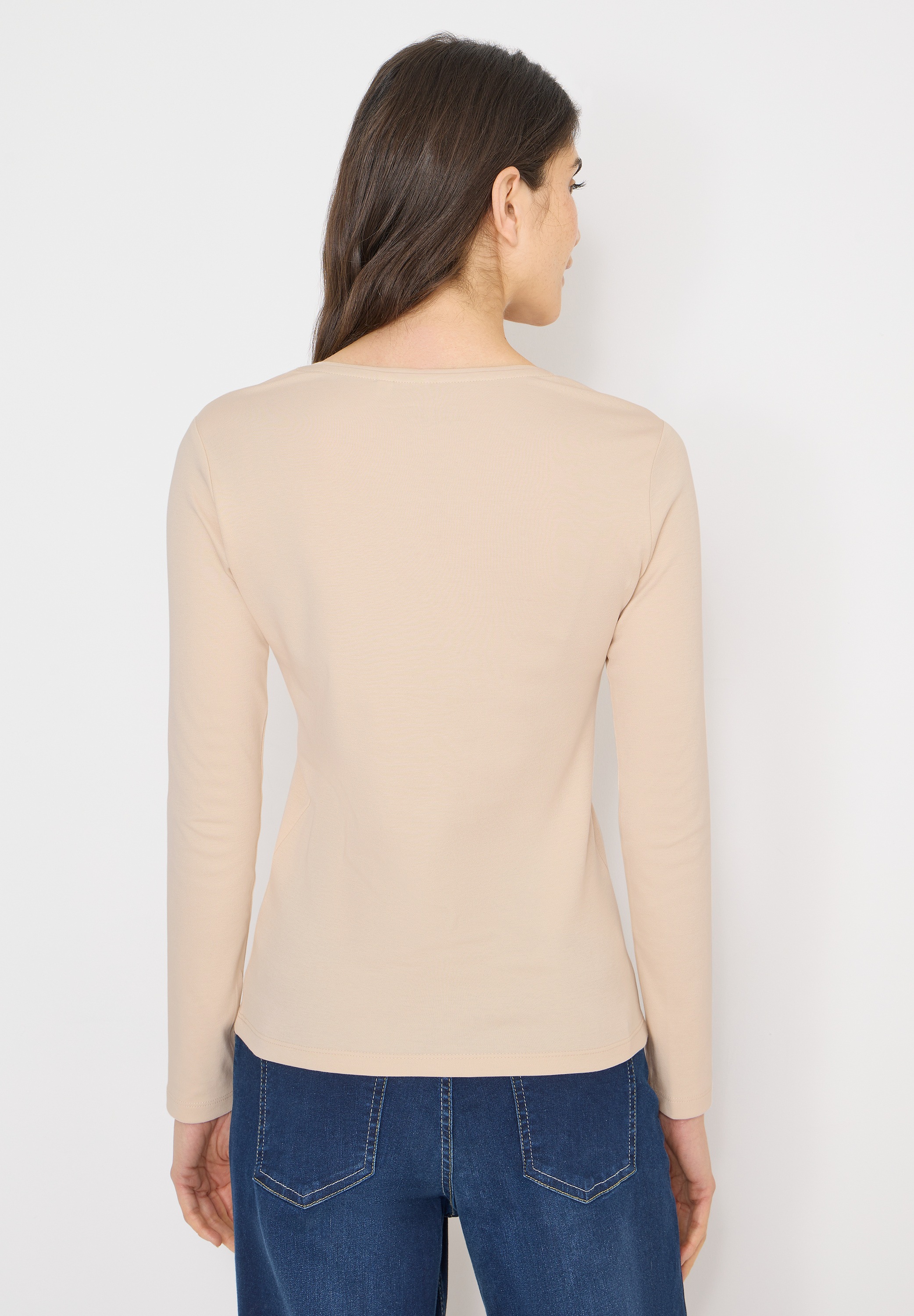 Cecil Langarmshirt aus reiner Baumwolle günstig online kaufen