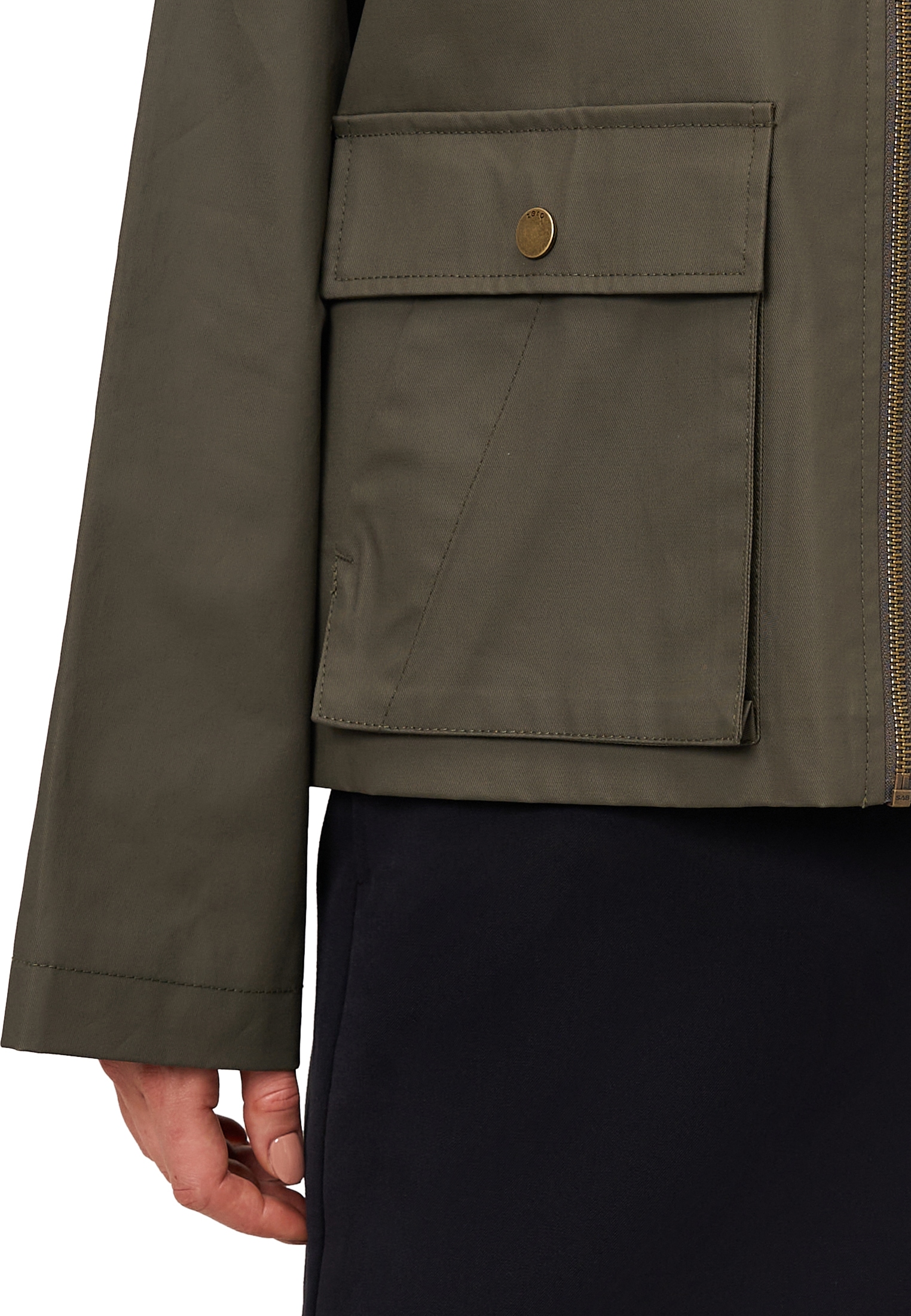 Zero Fieldjacket »zero Damen Jacke beschichtet mit Cordkragen«