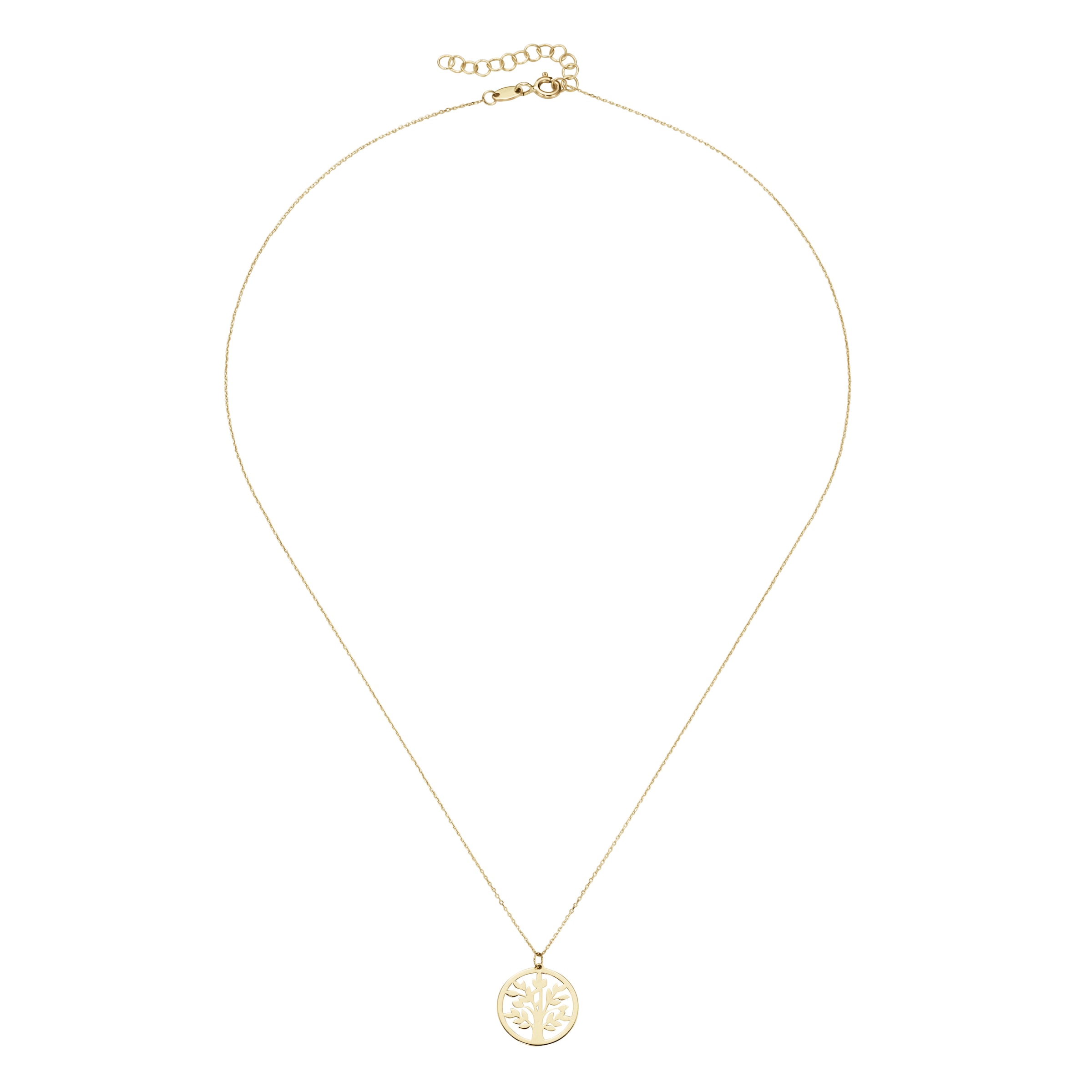 Luigi Merano Kette mit Anhänger »mit Anhänger Lebensbaum, Gold 375«