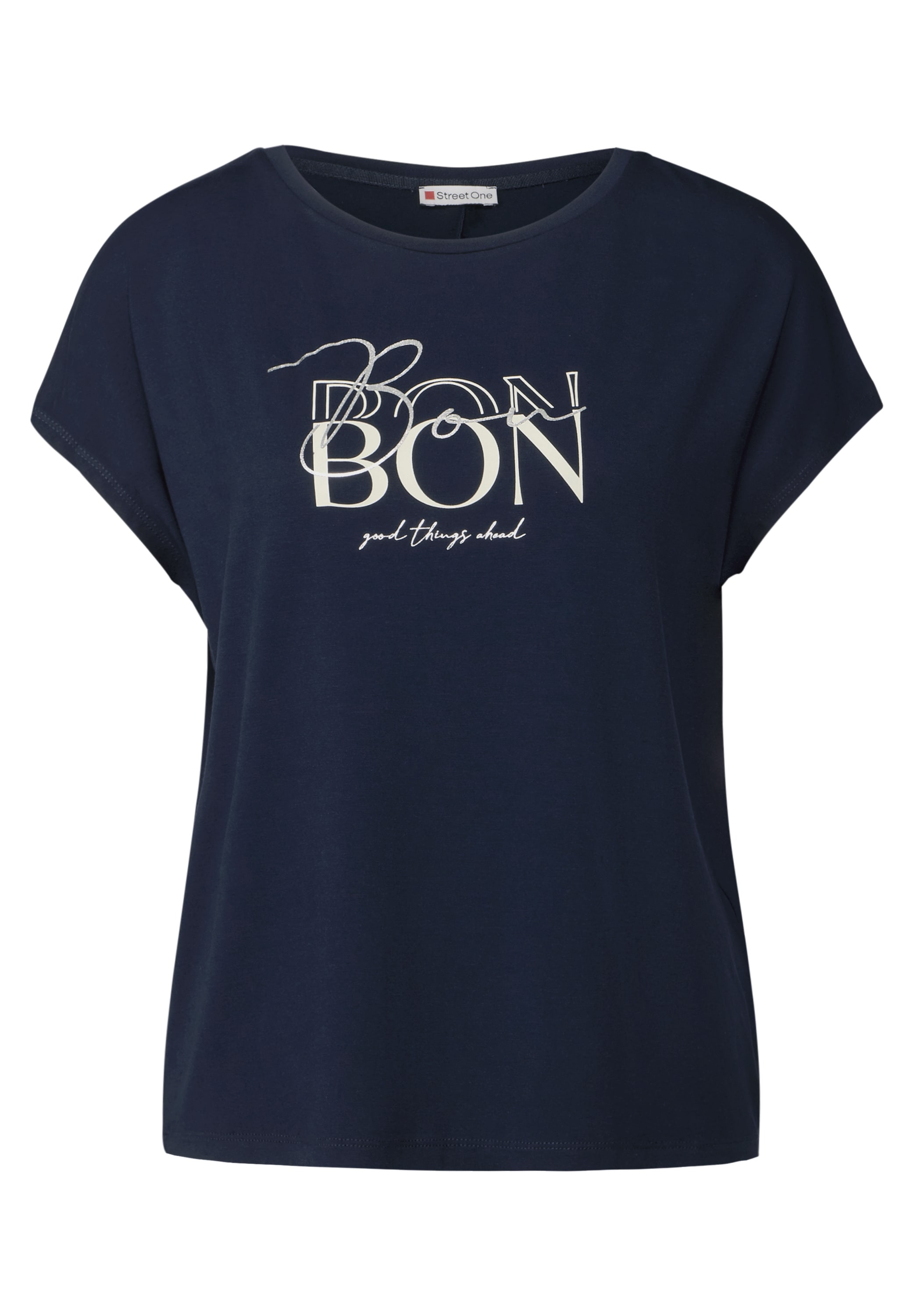 STREET ONE T-Shirt, aus softem Materialmix