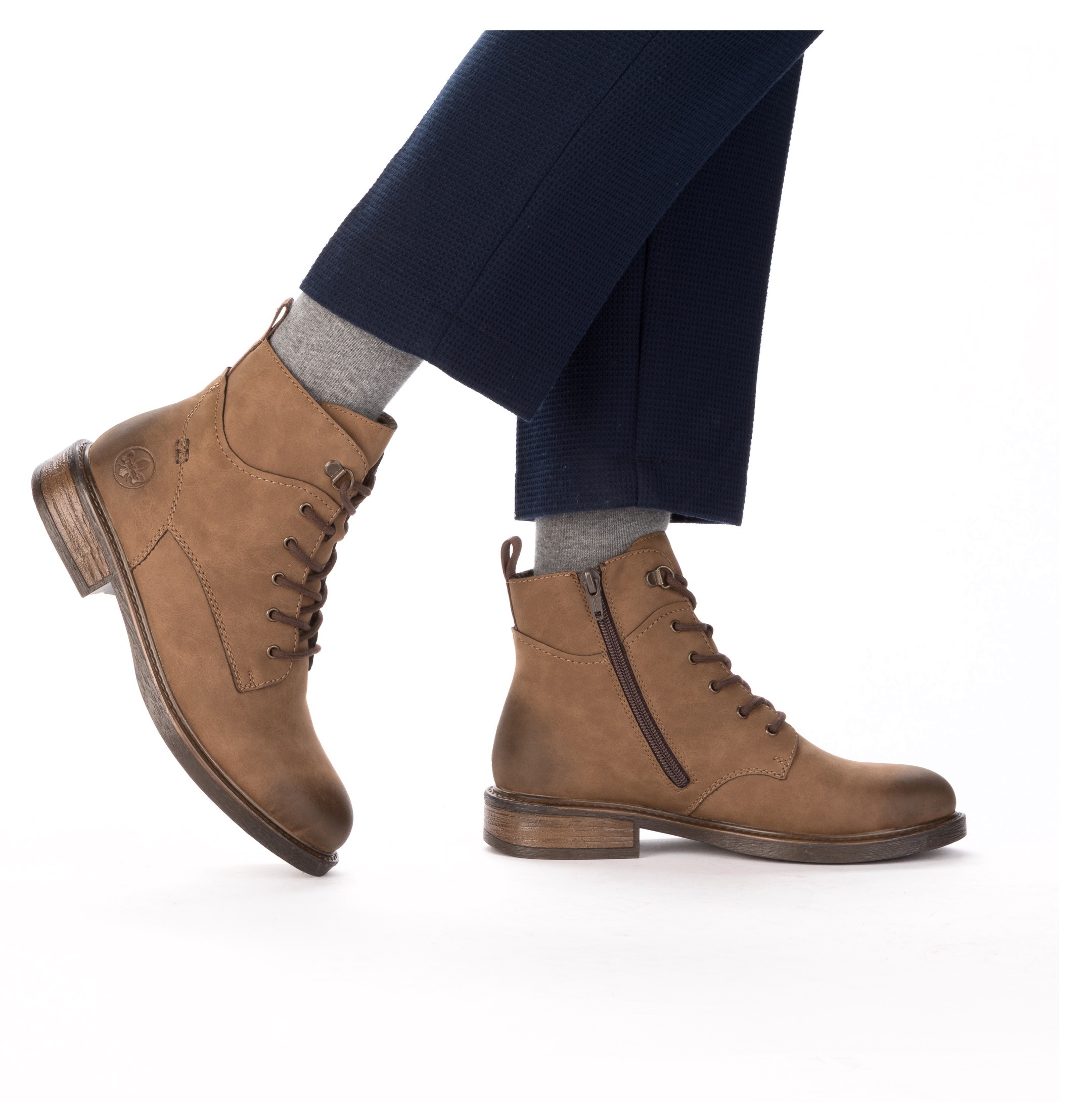 Rieker Schnürstiefelette, Schnürboots, Casual-Boots in aktueller Used-Optik