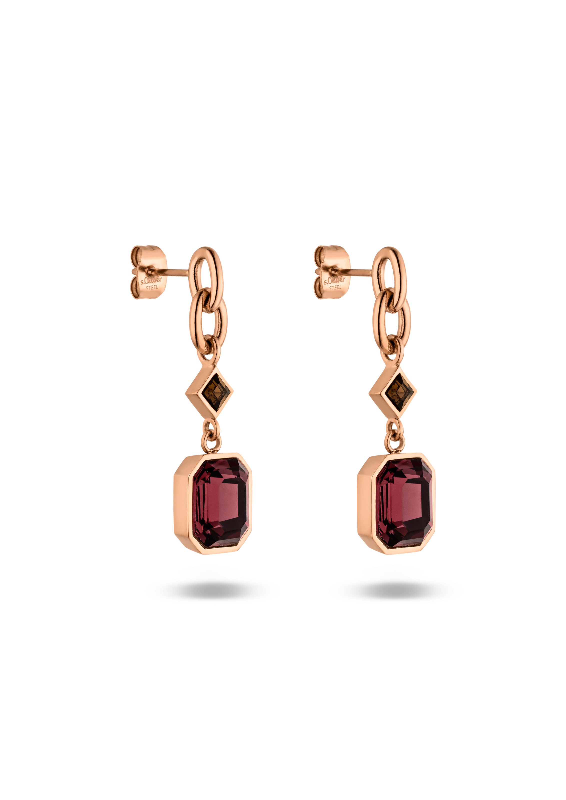 s.Oliver Paar Ohrstecker »Schmuck Geschenk Edelstahl Ohrstecker Signature Stone« mit Zirkonia (synth.)