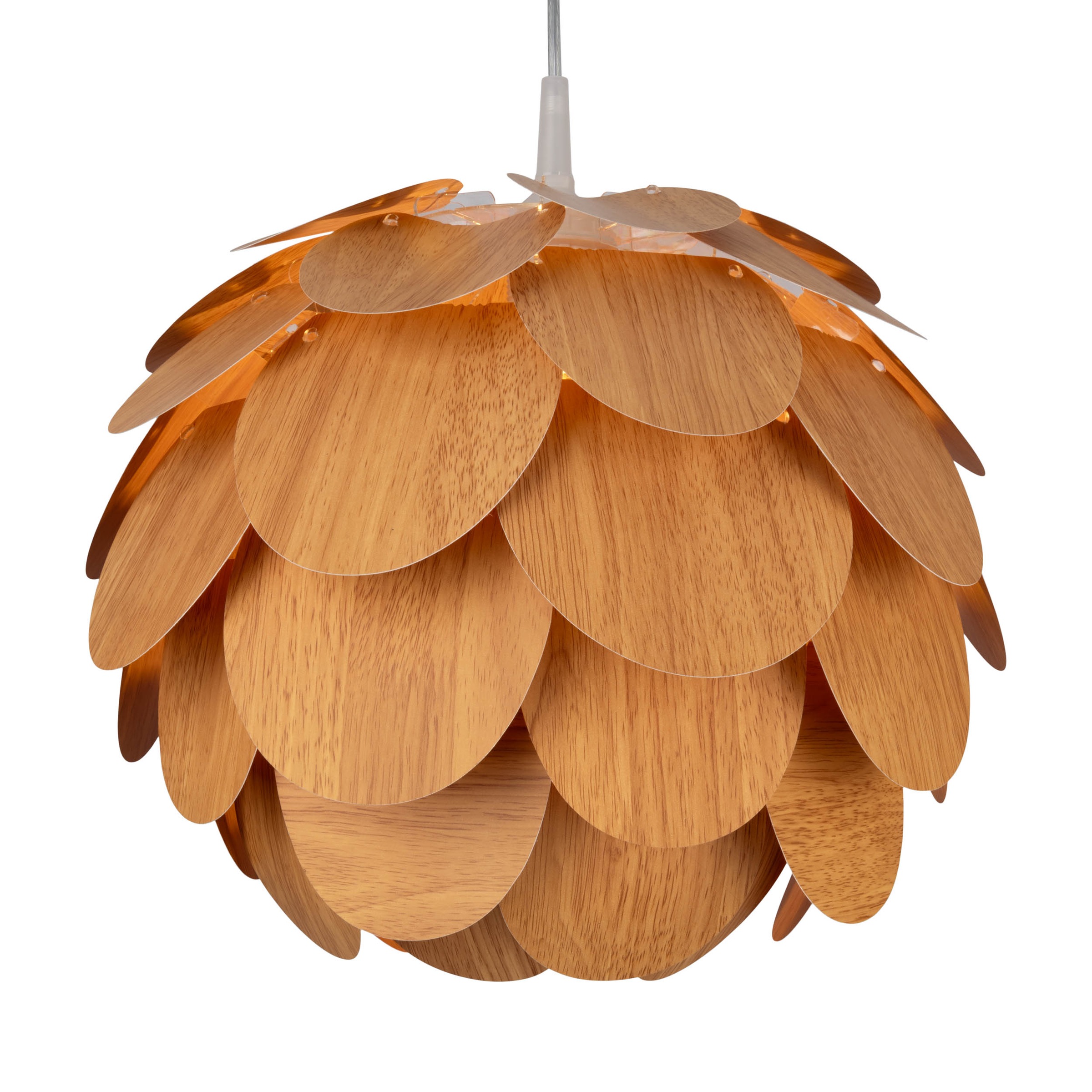 näve Pendelleuchte »Foglia« E27 1 Stk. exkl. 1x E27, blütenform, naturfarben, D: 40cm, Pendel weiß 70cm