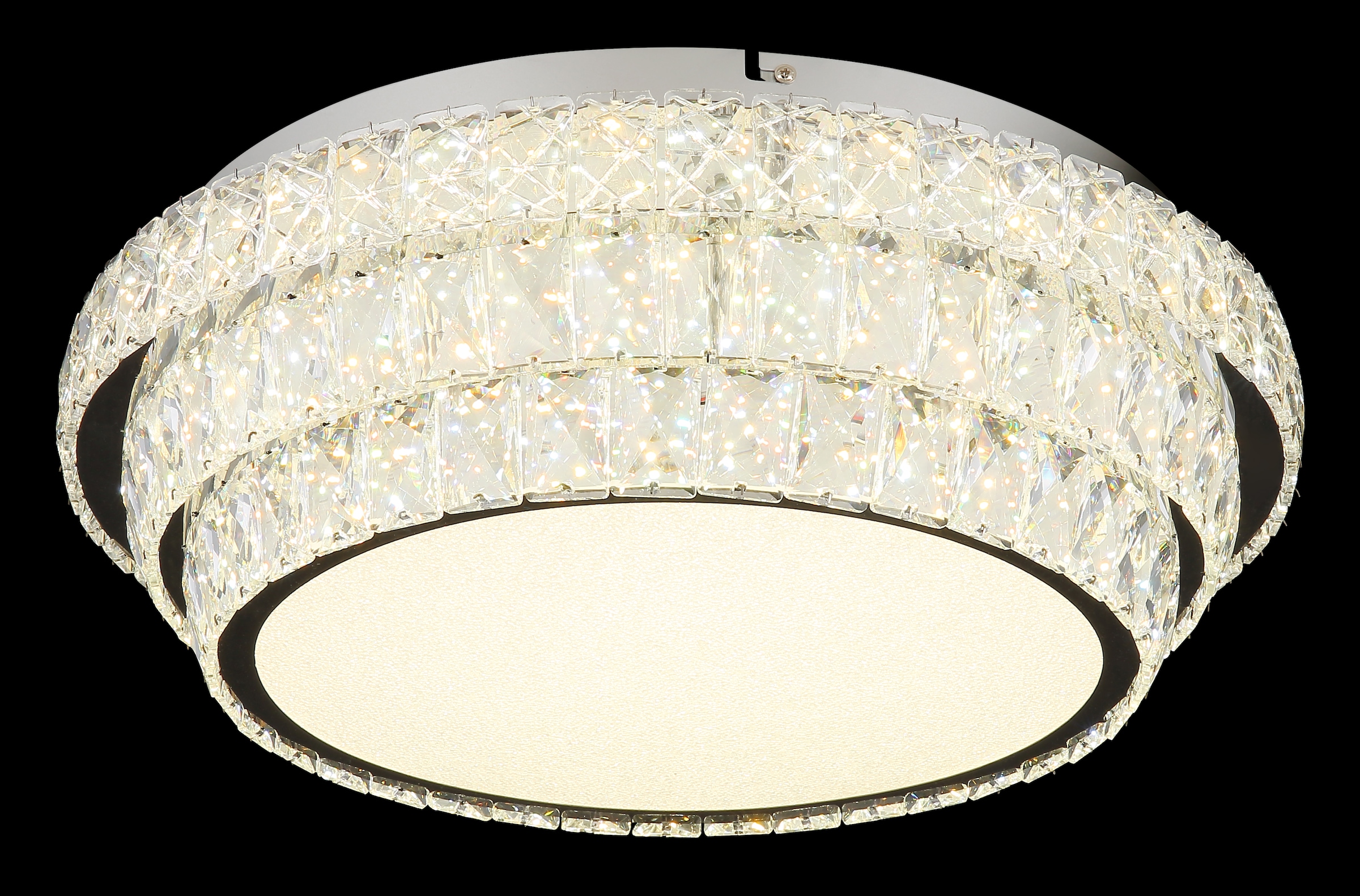 GLOBO LIGHTING LED Deckenleuchte »KLARA«, Leuchtmittel LED-Modul | LED fest integriert, Deckenlampe/Kristalle/Nachtlicht/Farben fixierbar/elegant
