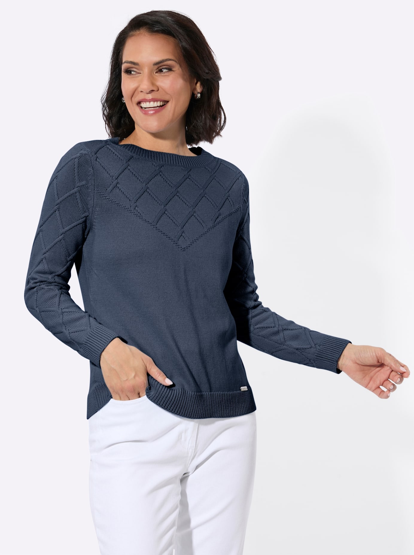 Casual Looks Strickpullover "U-Boot-Pullover"