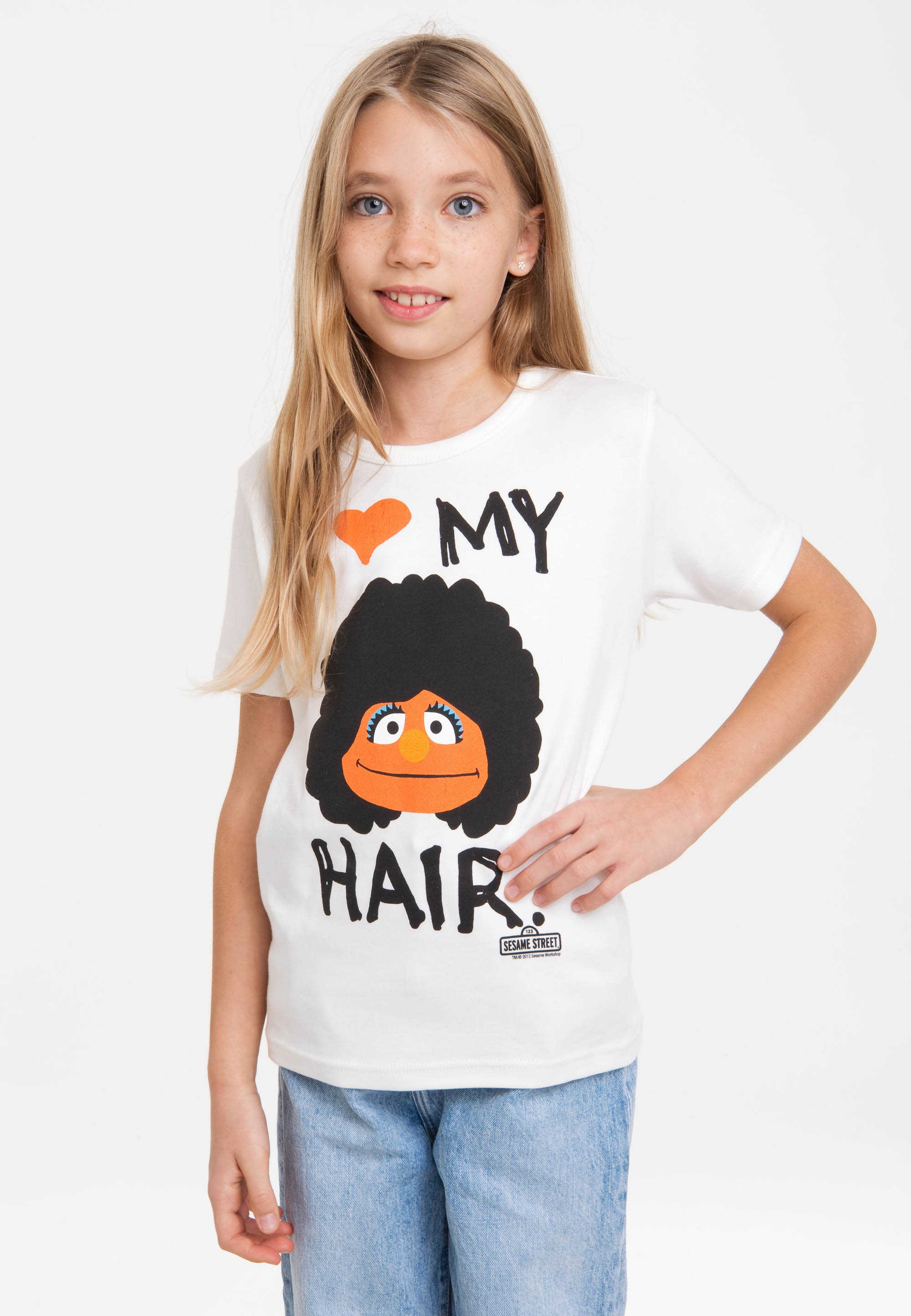 LOGOSHIRT T-Shirt »I Love My Hair«, mit tollem Frontprint