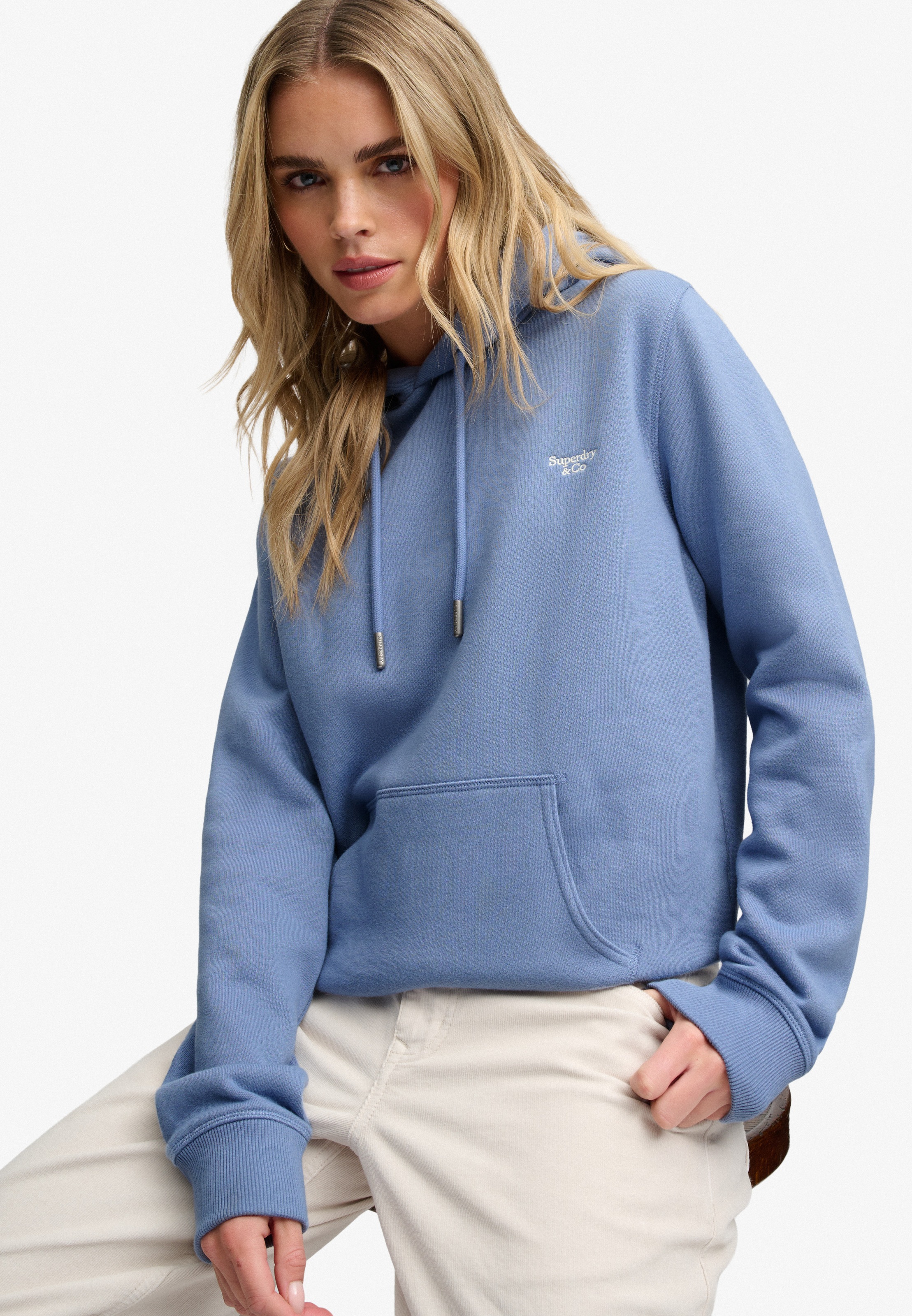 Superdry Kapuzensweatshirt »SIGNATURE EMB HOOD«, Baumwollmischung, relaxed fit
