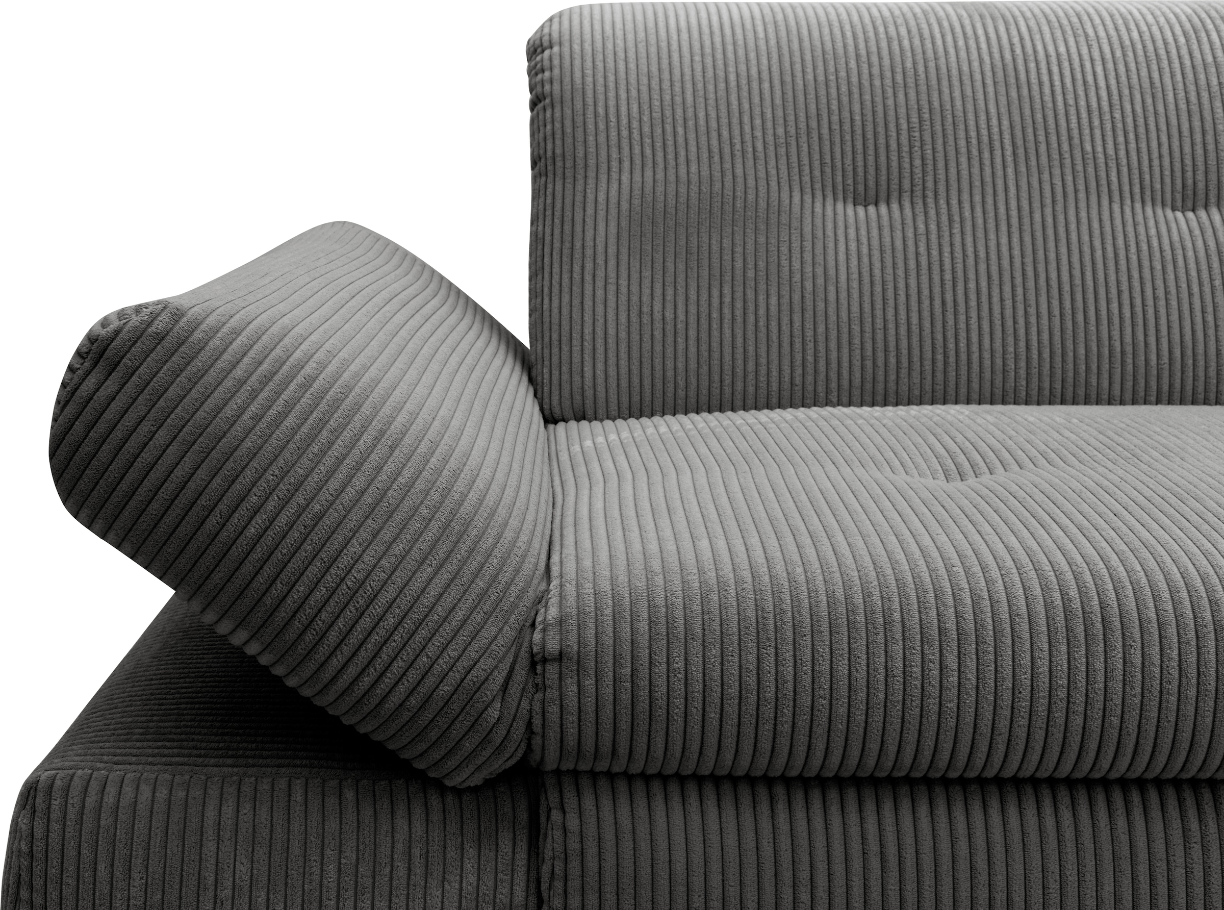 DOMO collection Ecksofa »Moric B/T/H 300/172/80 cm, auch in Cord, L-Form«, XXL-Format, wahlweise auch mit Bettfunktion und Armverstellung