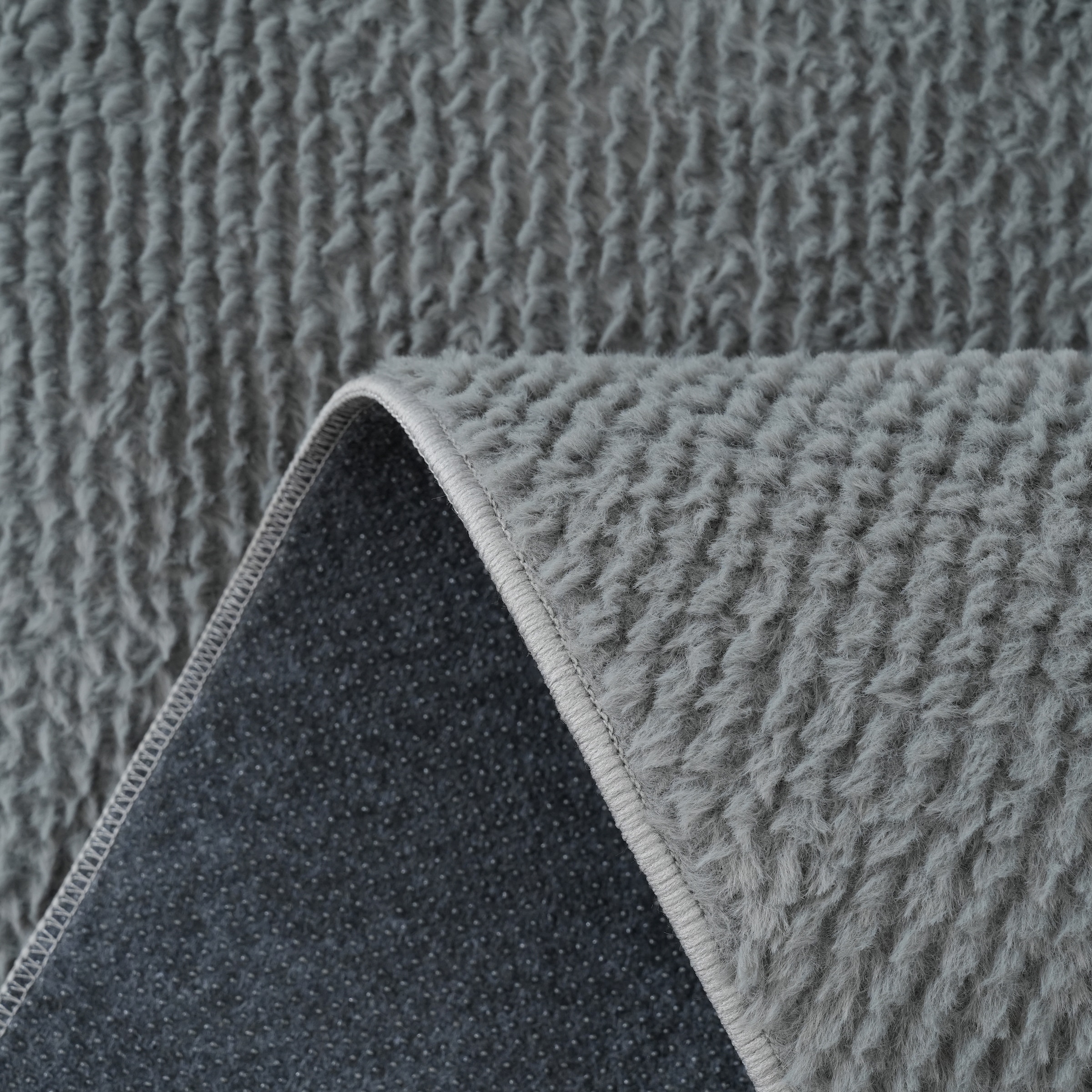 my home Fellteppich »Valeria Rabbit mit Hoch-Tief Effekt, waschbar, Kunstfellteppich« rechteckig 12 mm Höhe Kaninchenfell-Haptik, Uni, weich & kuschelig, Wohnzimmer, Schlafzimmer