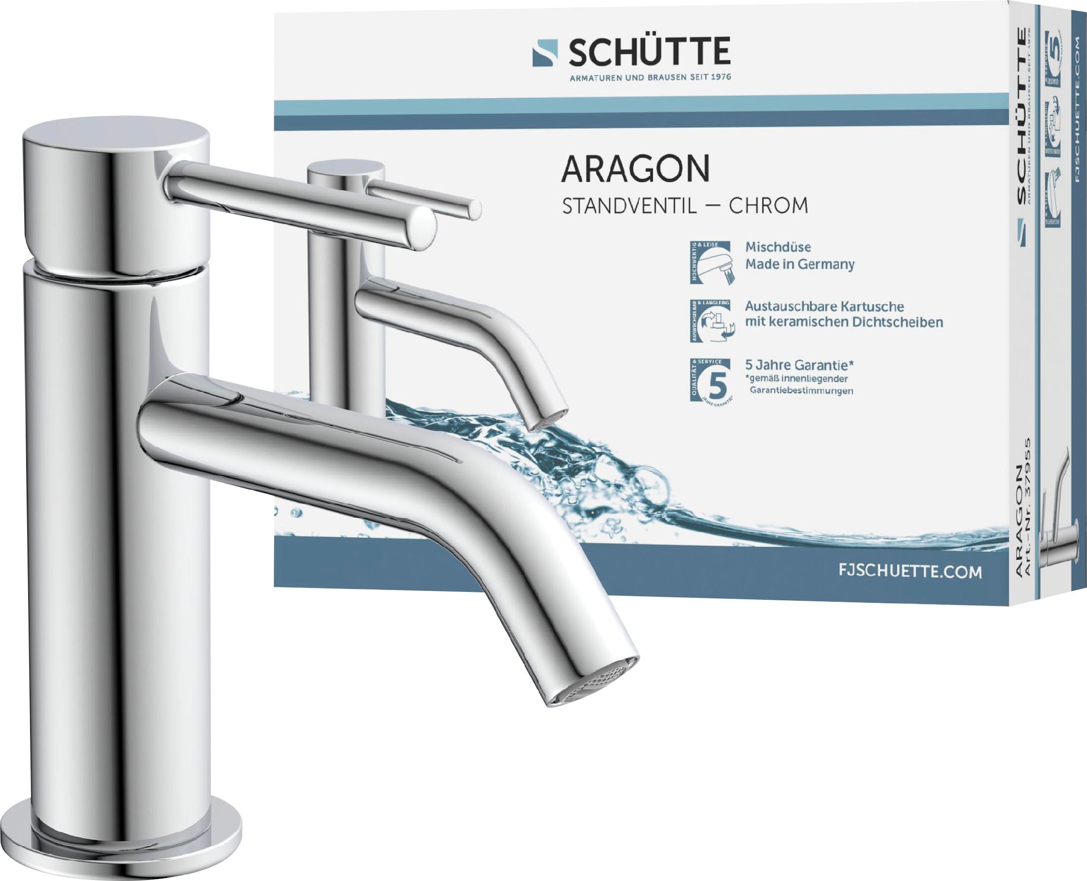 Standventil »ARAGON«, Wasserhahn Bad, energiesparend, Kaltwasseranschluss