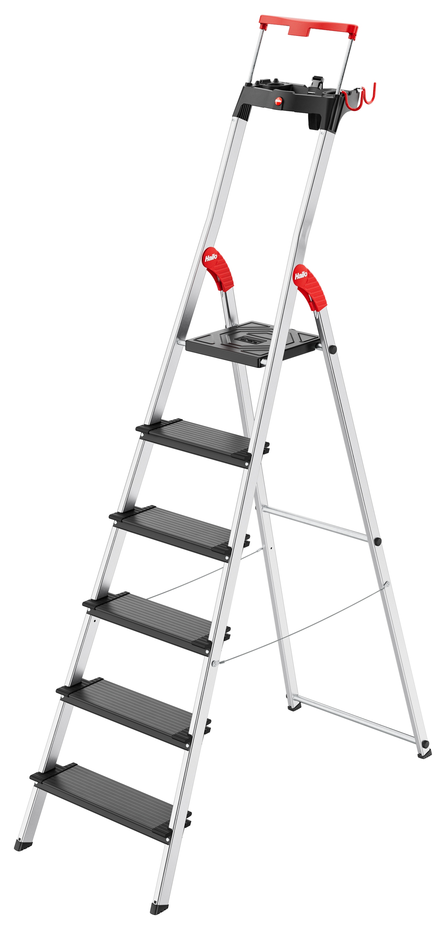 Hailo Stehleiter "L100 TopLine" Alu-Sicherheits-Stehleiter 6 Stufen günstig online kaufen