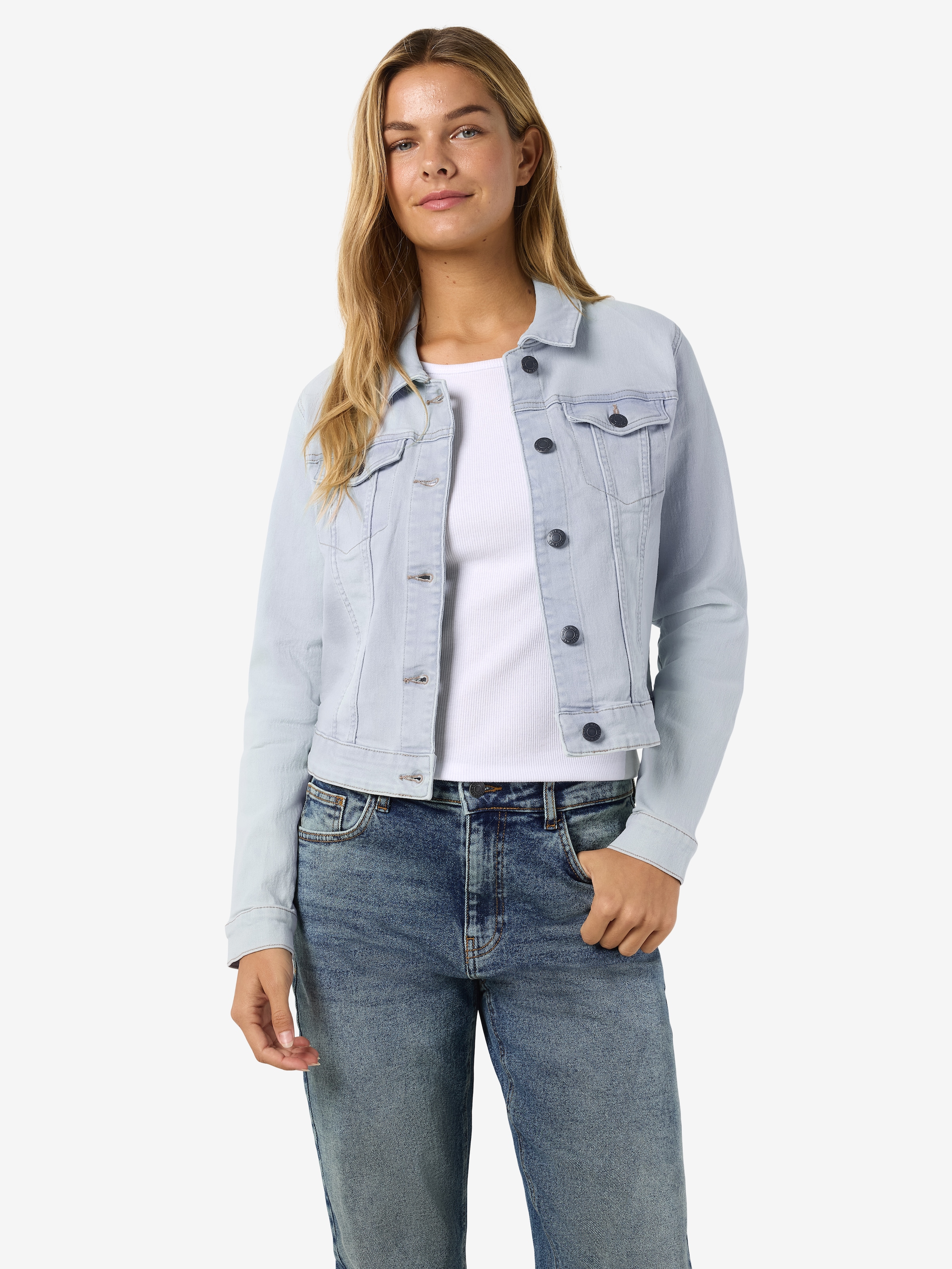 Noisy may Jeansjacke "NMDEBRA L/S DENIM JACKET LB NOOS" ohne Kapuze günstig online kaufen
