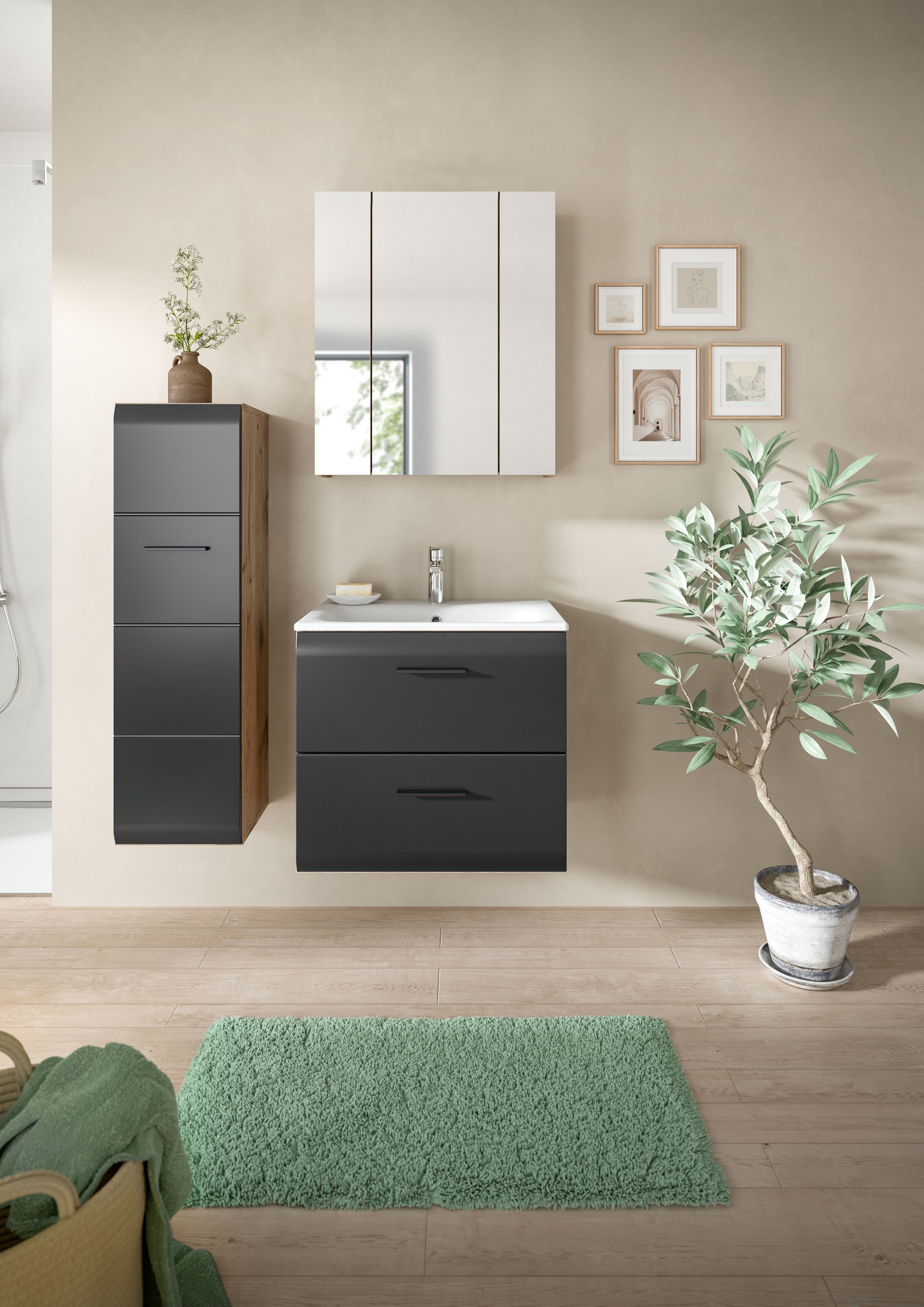 INOSIGN Badezimmer-Set, (Set, 4 St.), Florenz, Badkombination 4-tlg. Nox Oa günstig online kaufen