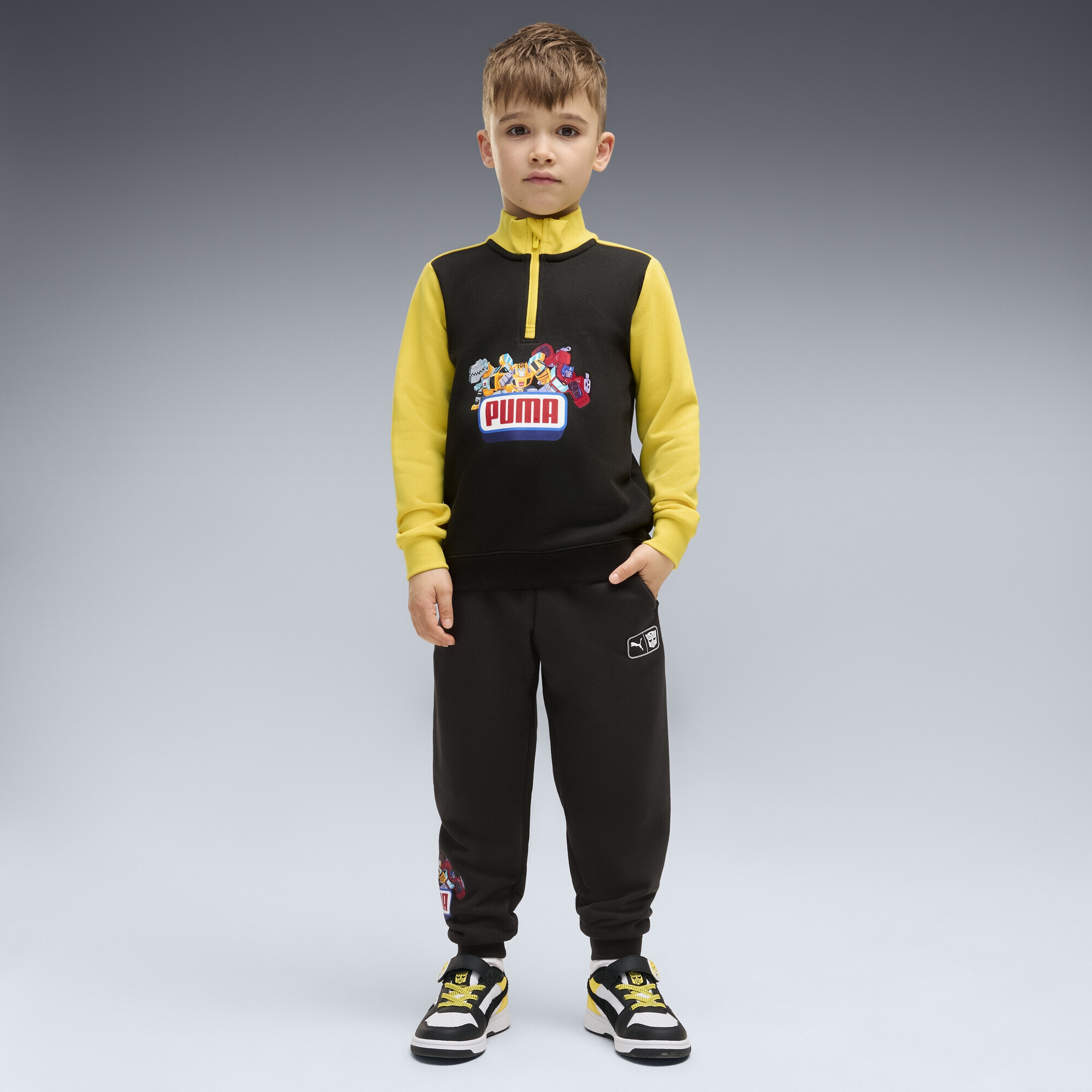 PUMA Rundhalspullover »PUMA x TRANSFORMERS Graphic Sweatshirt mit Reißverschluss bis«