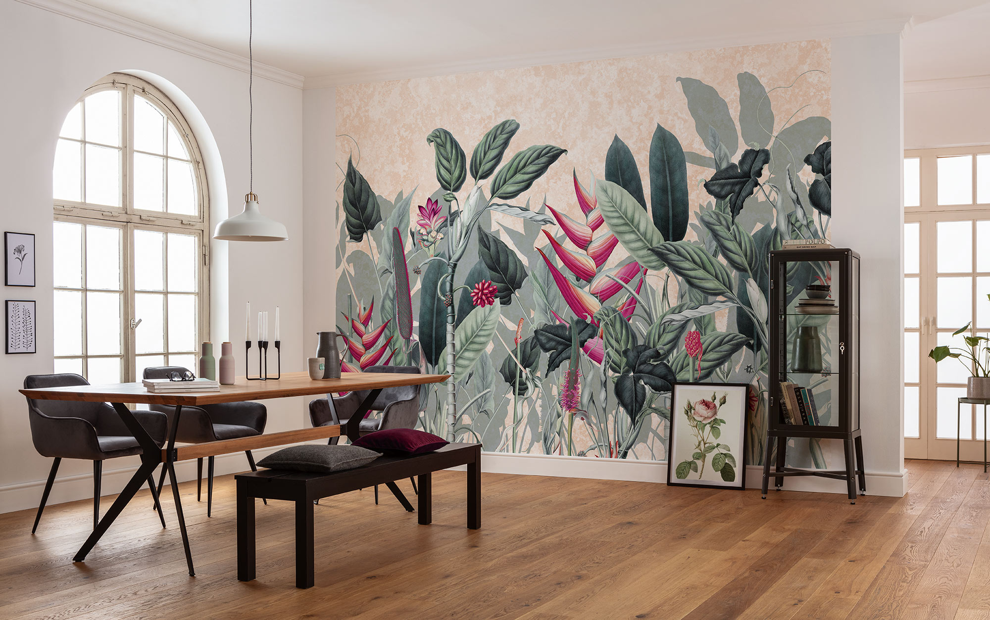 Komar Fototapete "Komar Vlies Fototapete - Soft Jungle - Größe 350 x 250 cm" bedruckt glatt