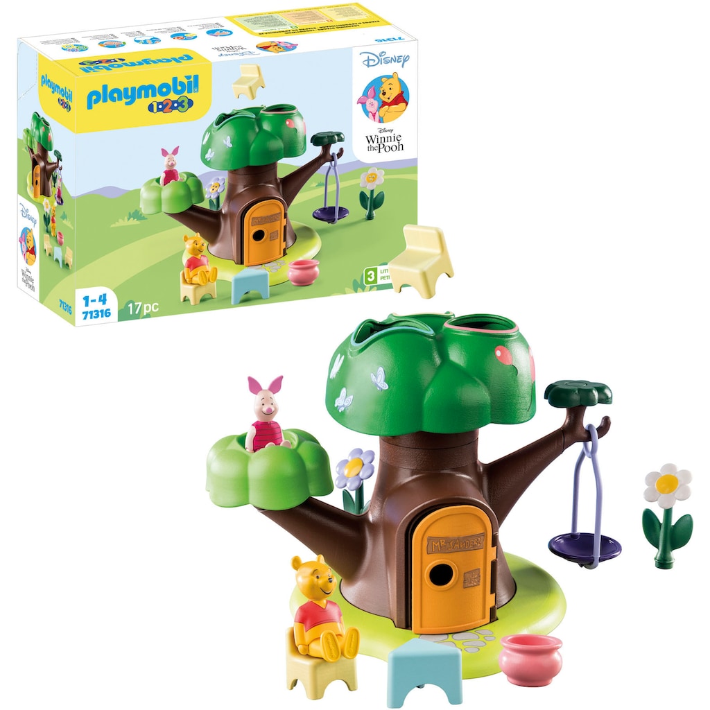 Playmobil® Konstruktions-Spielset »Winnies & Ferkels Baumhaus (71316), Playmobil 1-2-3«, (17 St.), Made in Europe