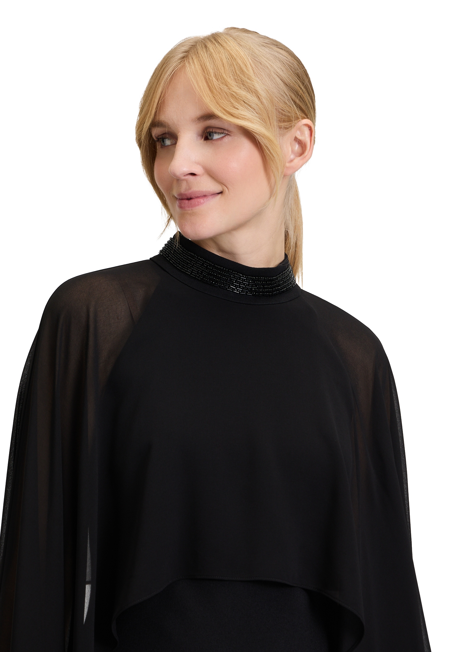 Vera Mont Cocktailkleid »Vera Mont Cocktailkleid mit Stehkragen«, Materialmix
