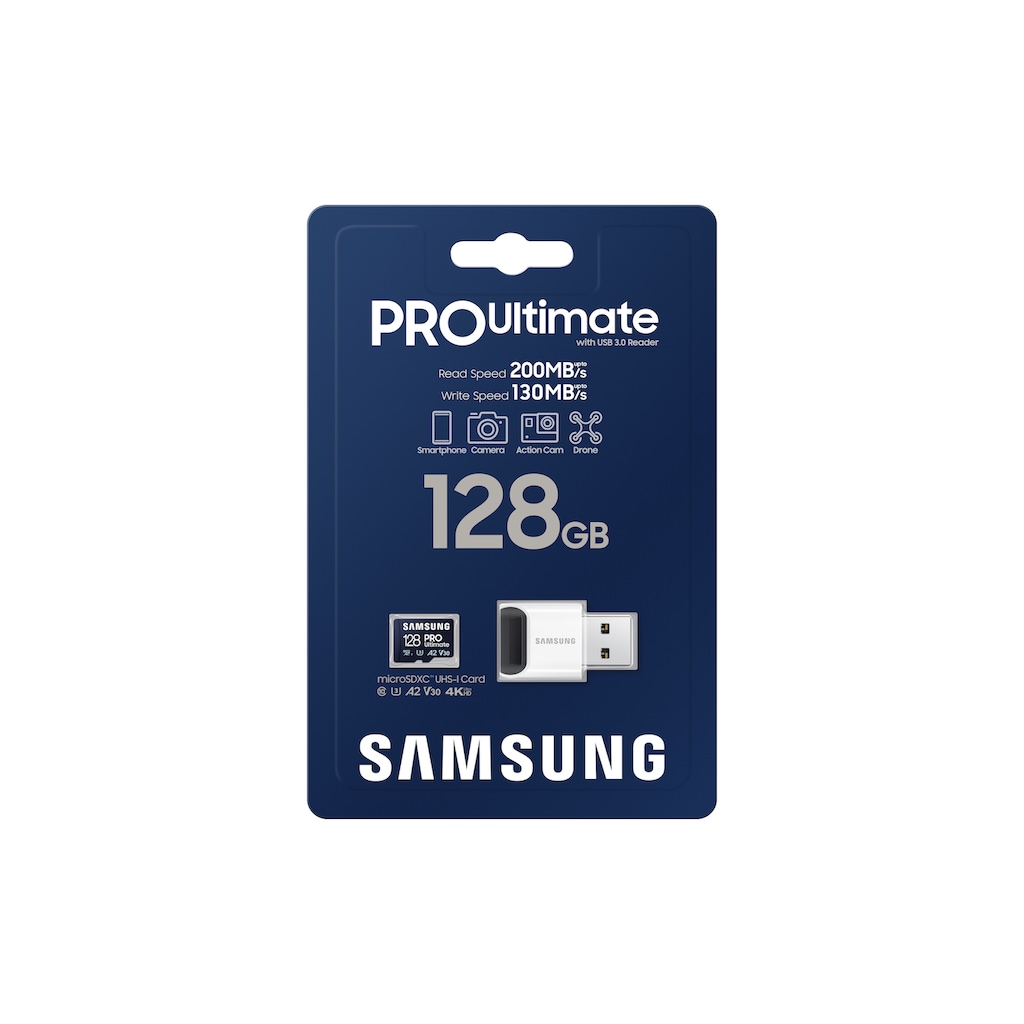 Samsung Speicherkarte »Pro Ultimate MicroSD«, (200 MB/s Lesegeschwindigkeit), mit USB-Kartenleser