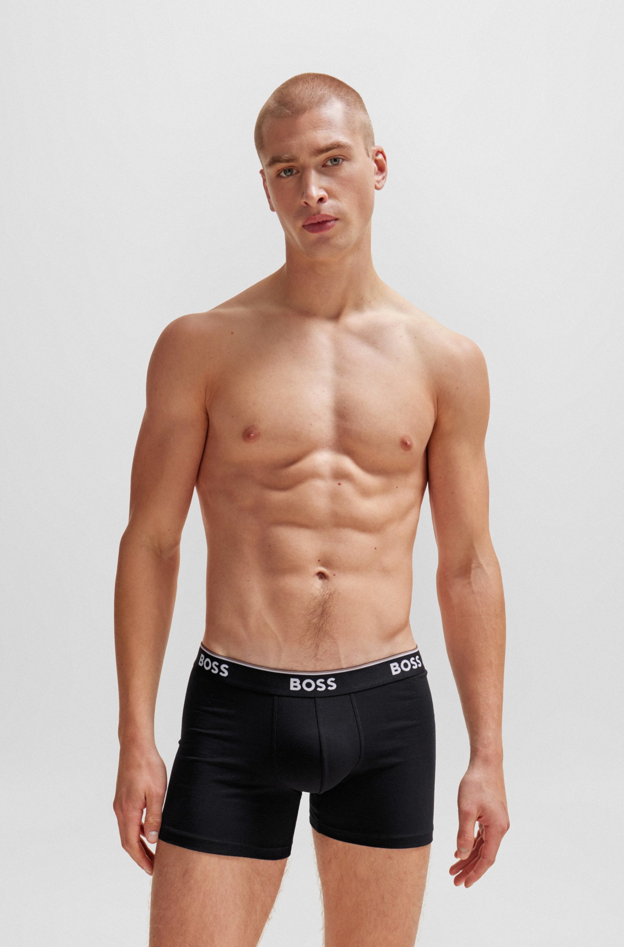 BOSS Langer Boxer "Brief 3 PACK", mit farblich passendem Webbund günstig online kaufen