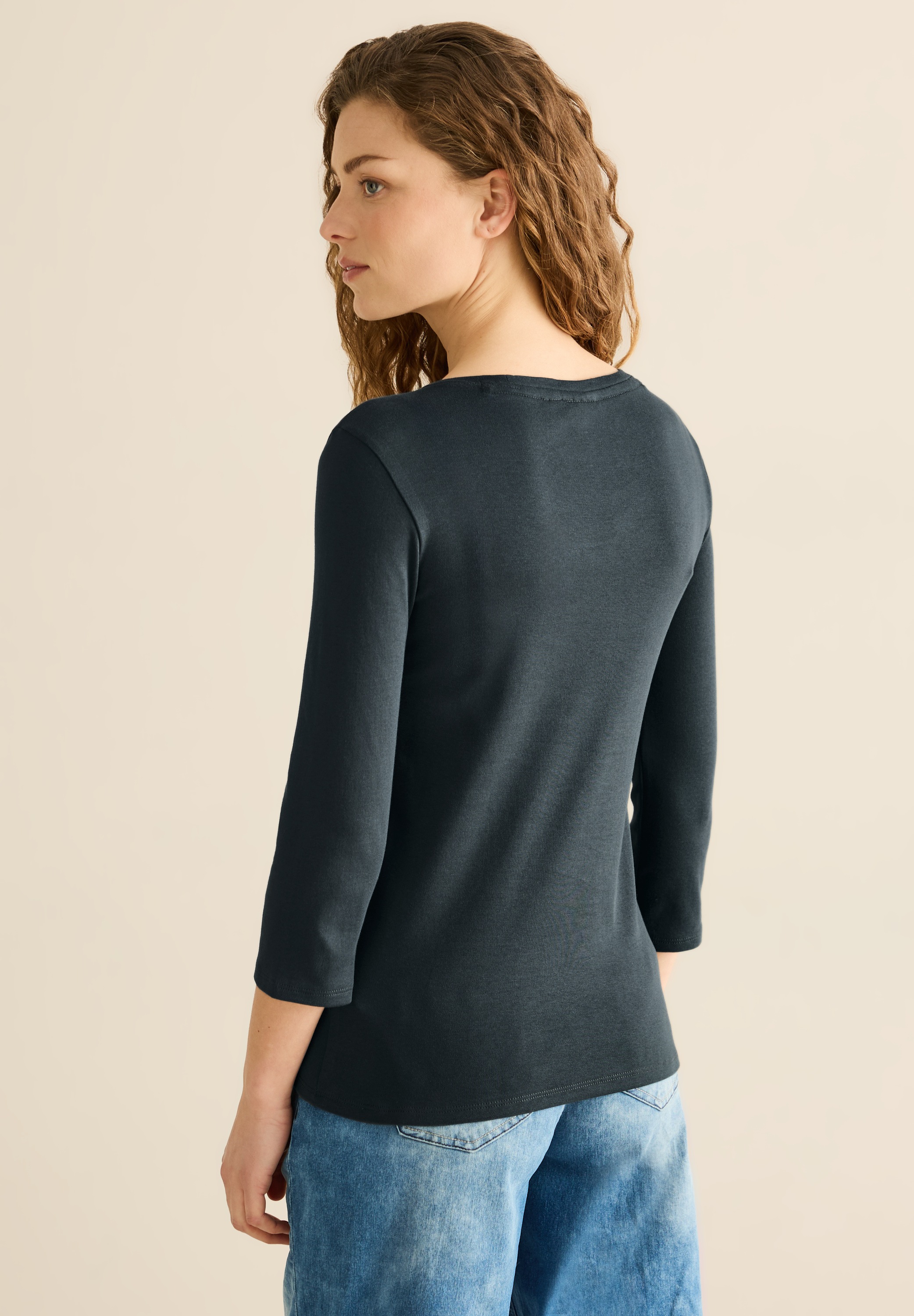 Cecil 3/4-Arm-Shirt, aus reiner Baumwolle
