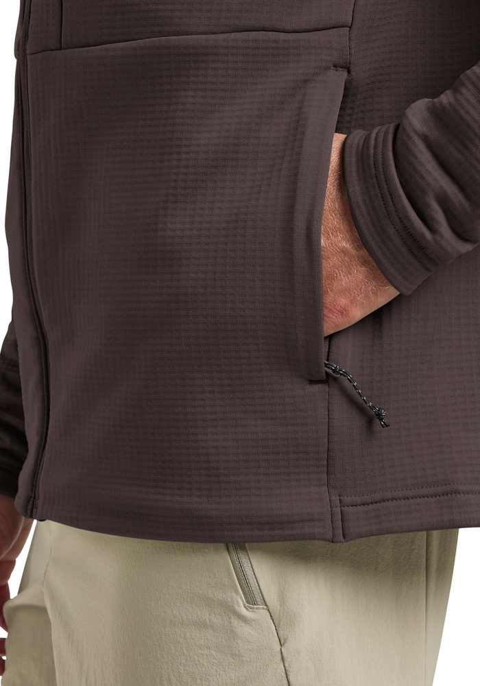 Jack Wolfskin Fleecejacke »KOLBENBERG HOODED FZ M«, mit Kapuze