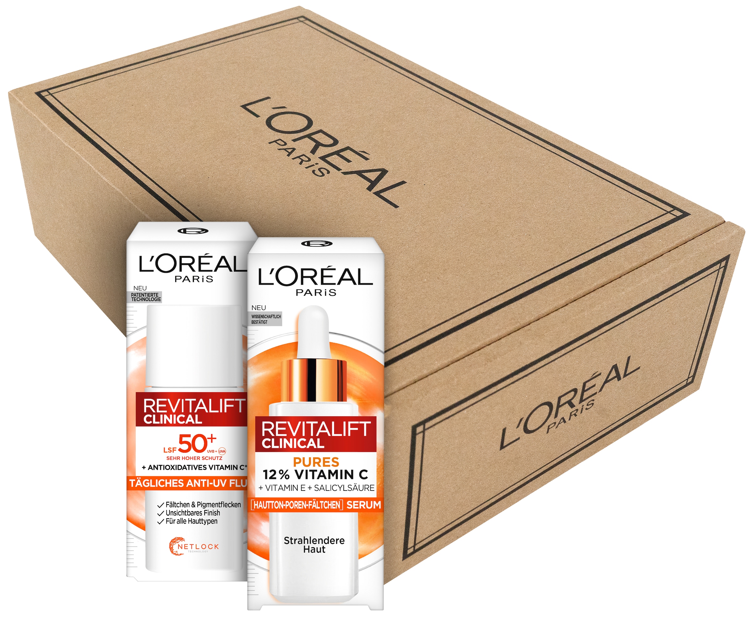 L'ORÉAL PARIS Gesichtspflege-Set »L'Oréal Paris Revitalift Vitamin C Duo«, (Set, 2 tlg.)