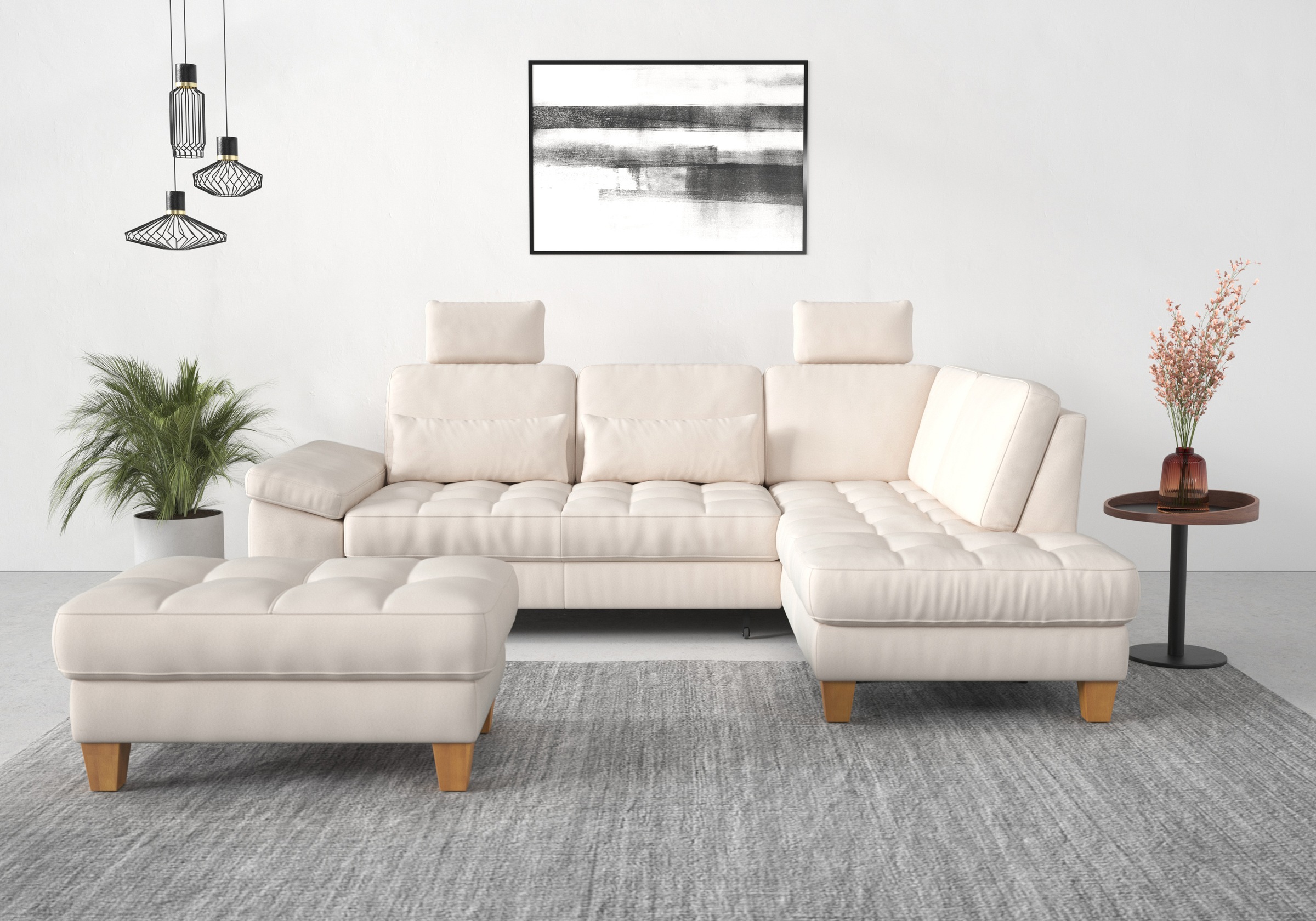 sit&more Ecksofa »Westham L-Form«, mit Ottomane, mit oder ohne Bettfunktion, Bettkasten, Verstellung