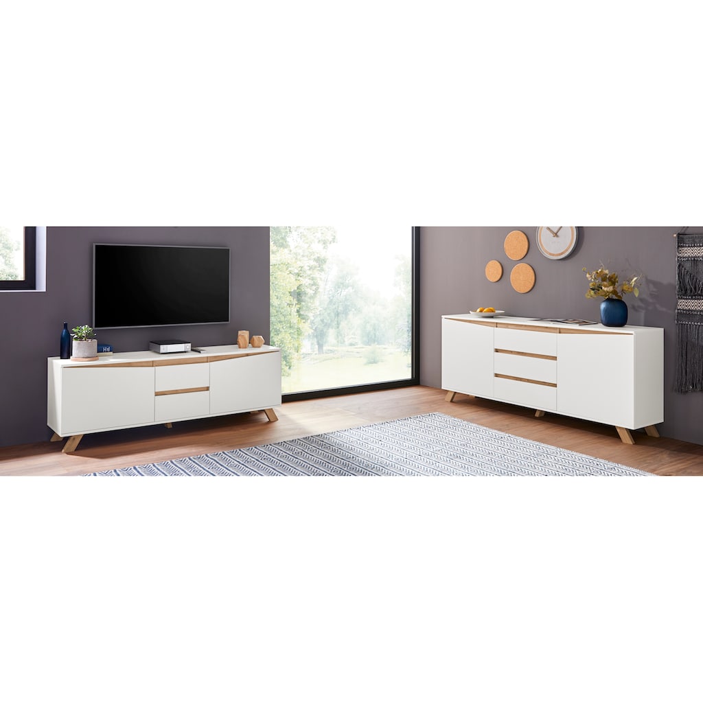 Homexperts Sideboard »Vicky«, Breite 160 cm oder 180 cm, in matt weiß