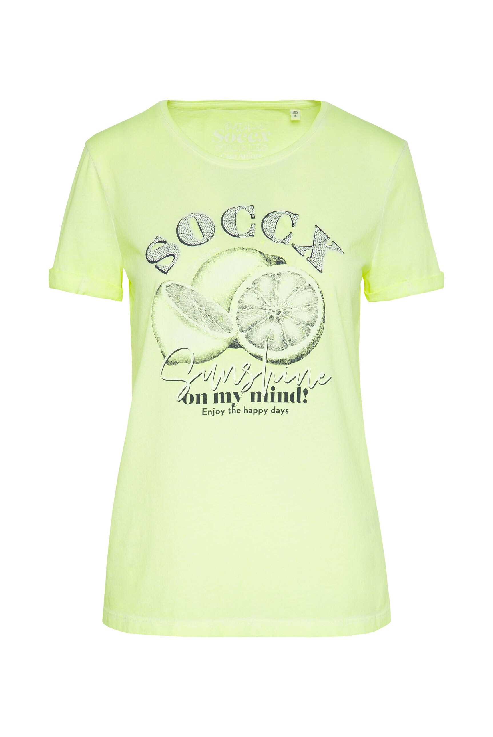 SOCCX Rundhalsshirt, mit Seitenschlitze