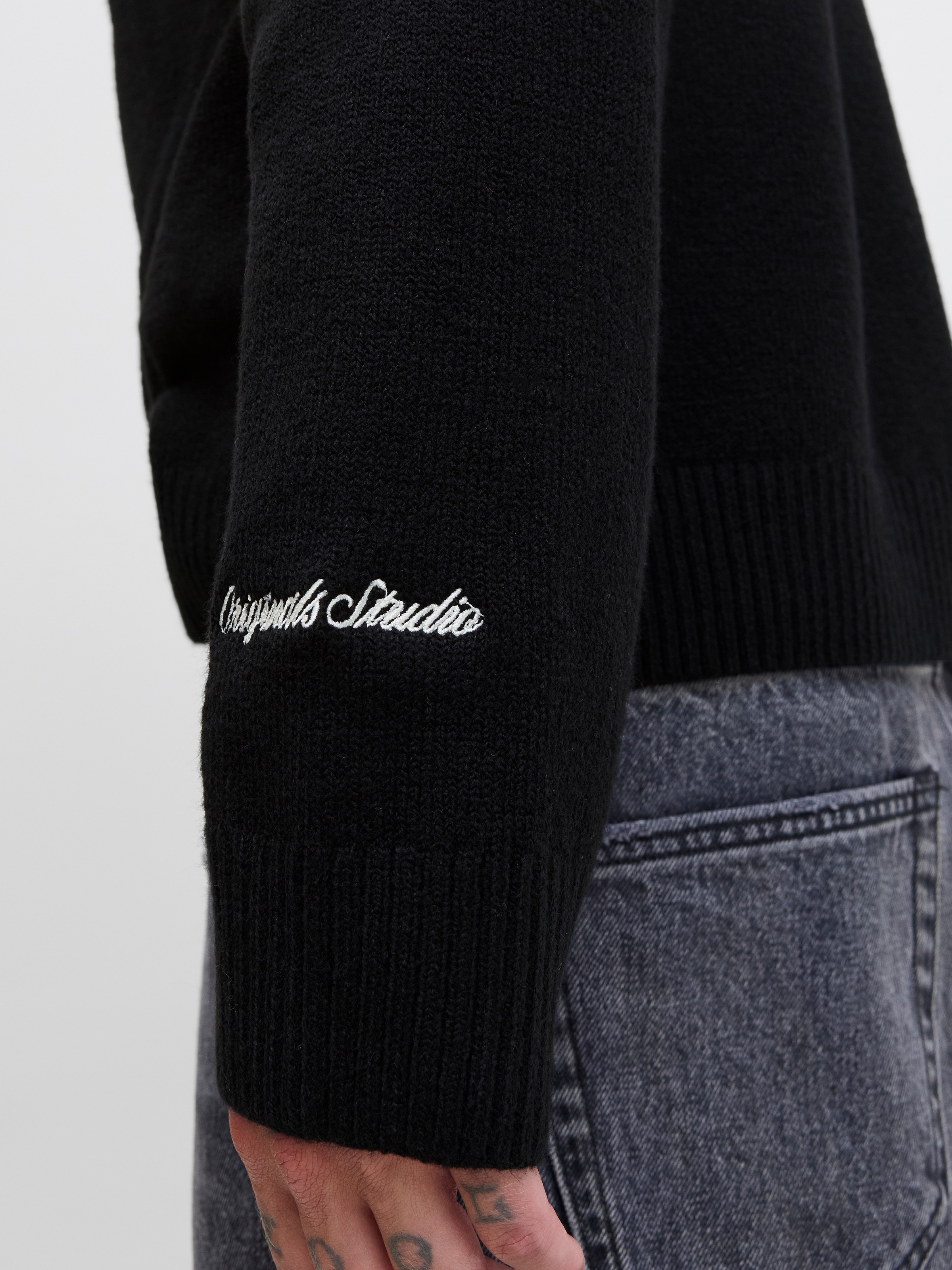 Jack & Jones Jorrorrebro Knit High Neck Sweater Black XL 3