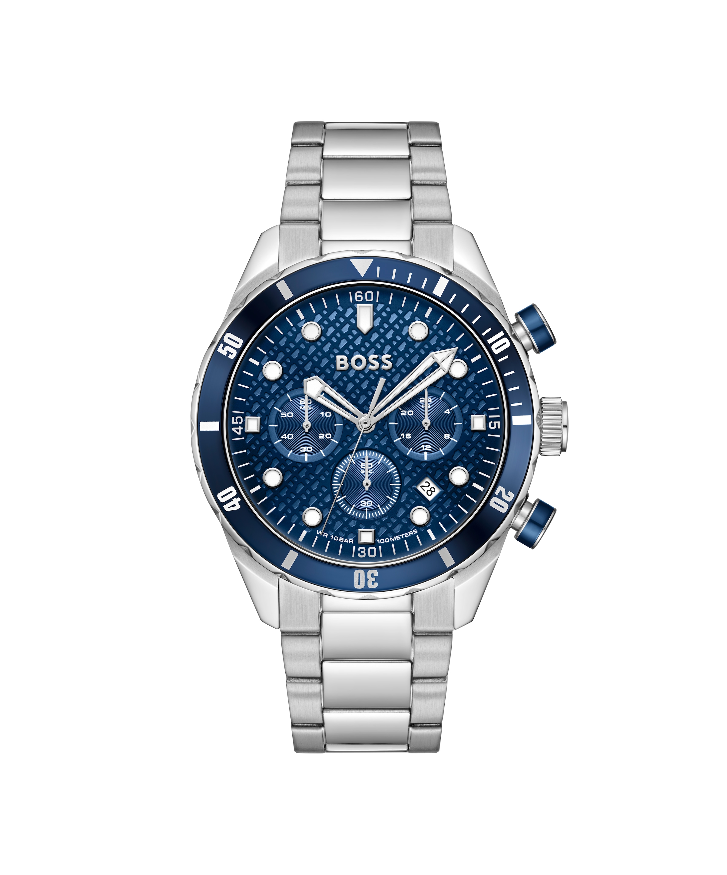BOSS Chronograph »BOSS CHRONOMATIX« Quarzuhr, Armbanduhr, Herrenuhr, Edelstahlarmband, analog, Tag