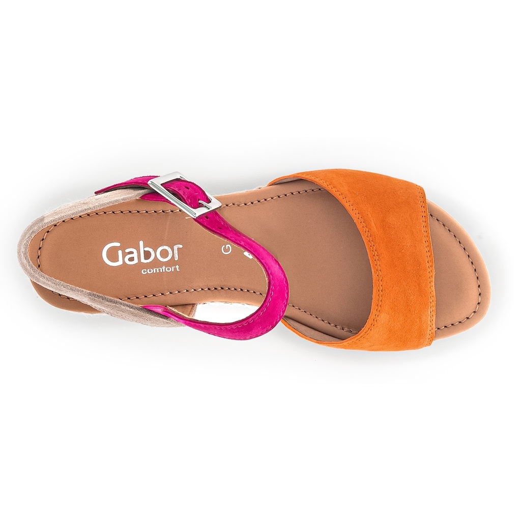 Gabor Sandalette »TUNIS«, Sommerschuh, Sandale, Keilabsatz, in Schuhweite G (weit)