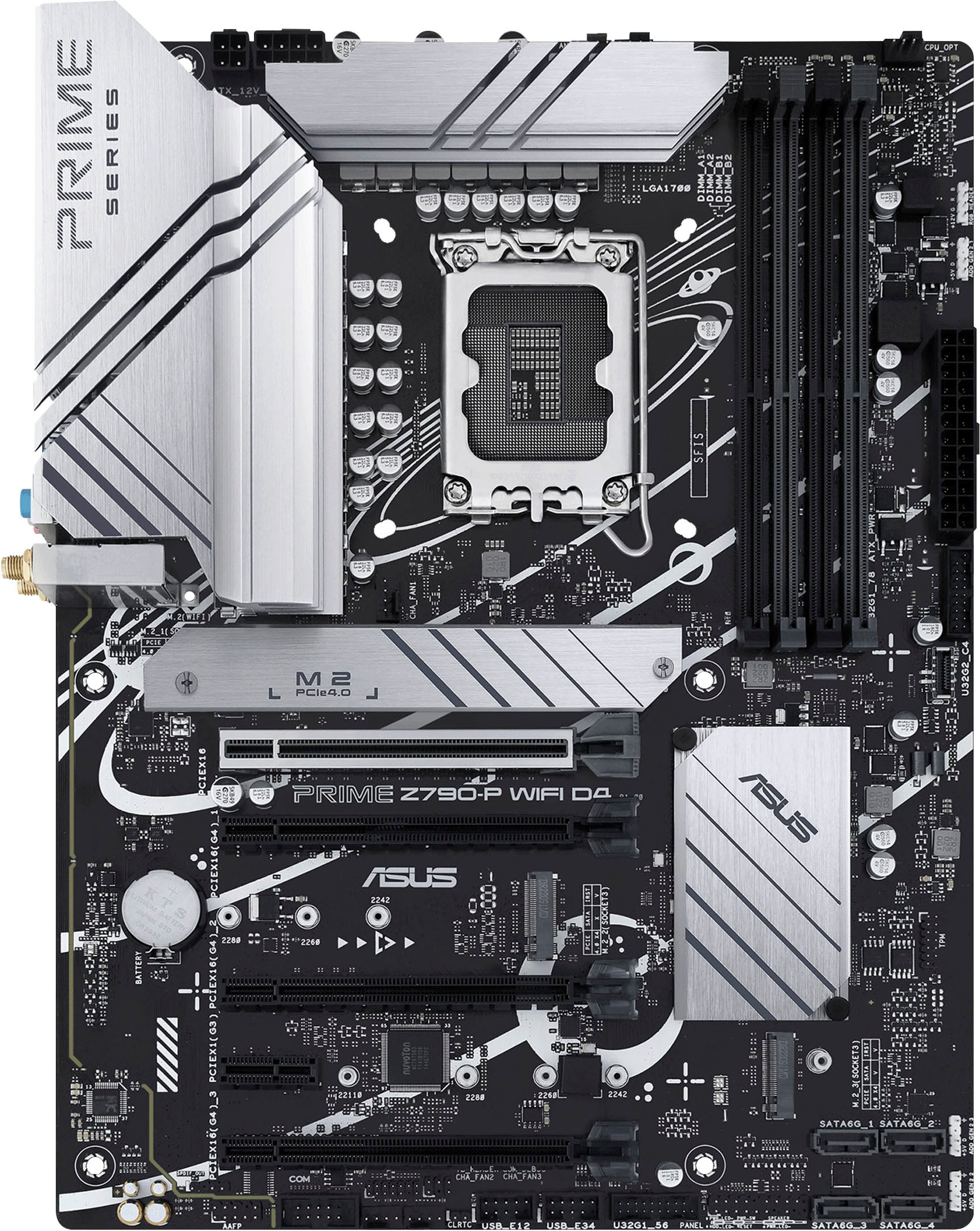 Asus Mainboard »PRIME Z790-P WIFI D4«, CIe 5.0, DDR4 Speicher, 3x M.2, WiFI 6, HDMI, DisplayPort