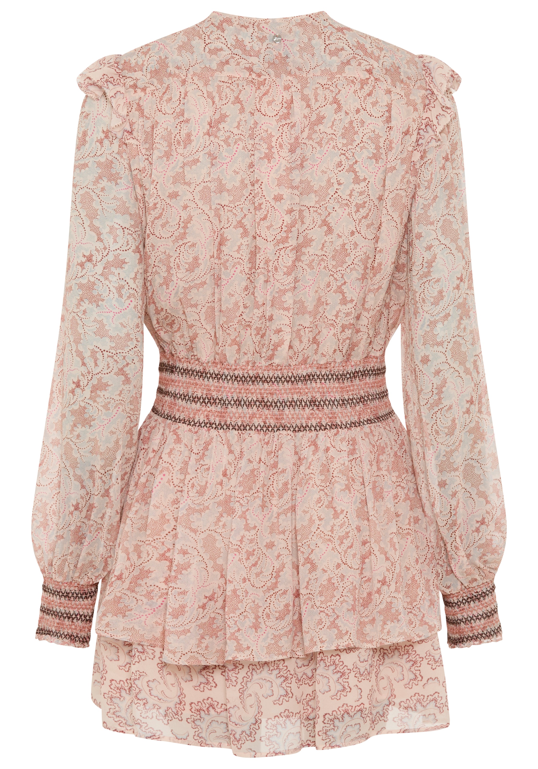 BOSS ORANGE Druckkleid "Darmia Premium Damenmode" mit Volants und gesmokten günstig online kaufen