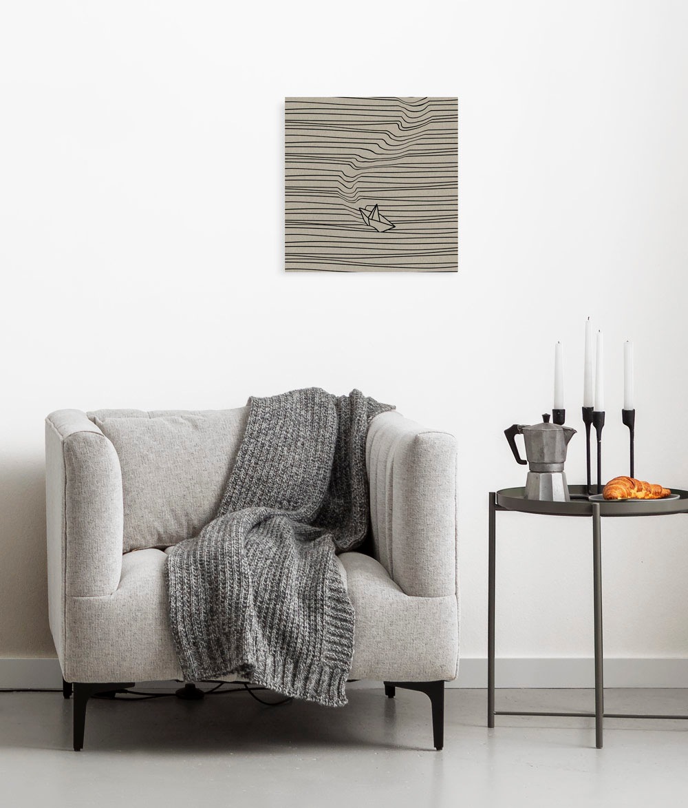 Komar Leinwandbild "Against the stream - Größe 30 x 30 cm" Natur 1 Stk. tlg günstig online kaufen