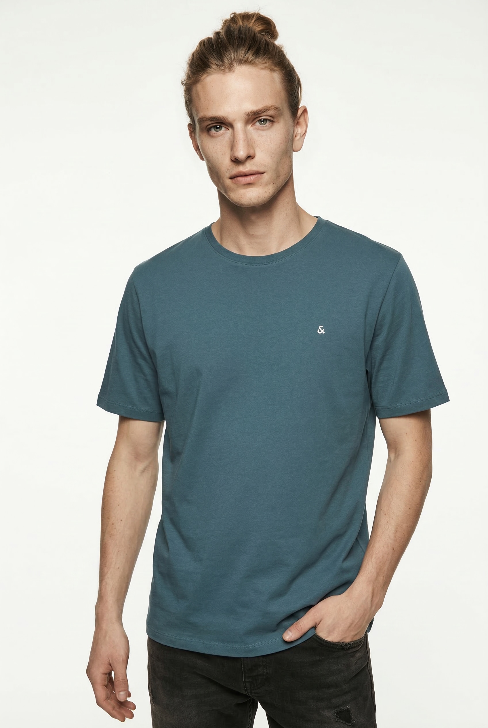 Jack & Jones Rundhalsshirt "JJEPAULOS TEE SS CREW NECK NOOS" Baumwollmischung, regular fit