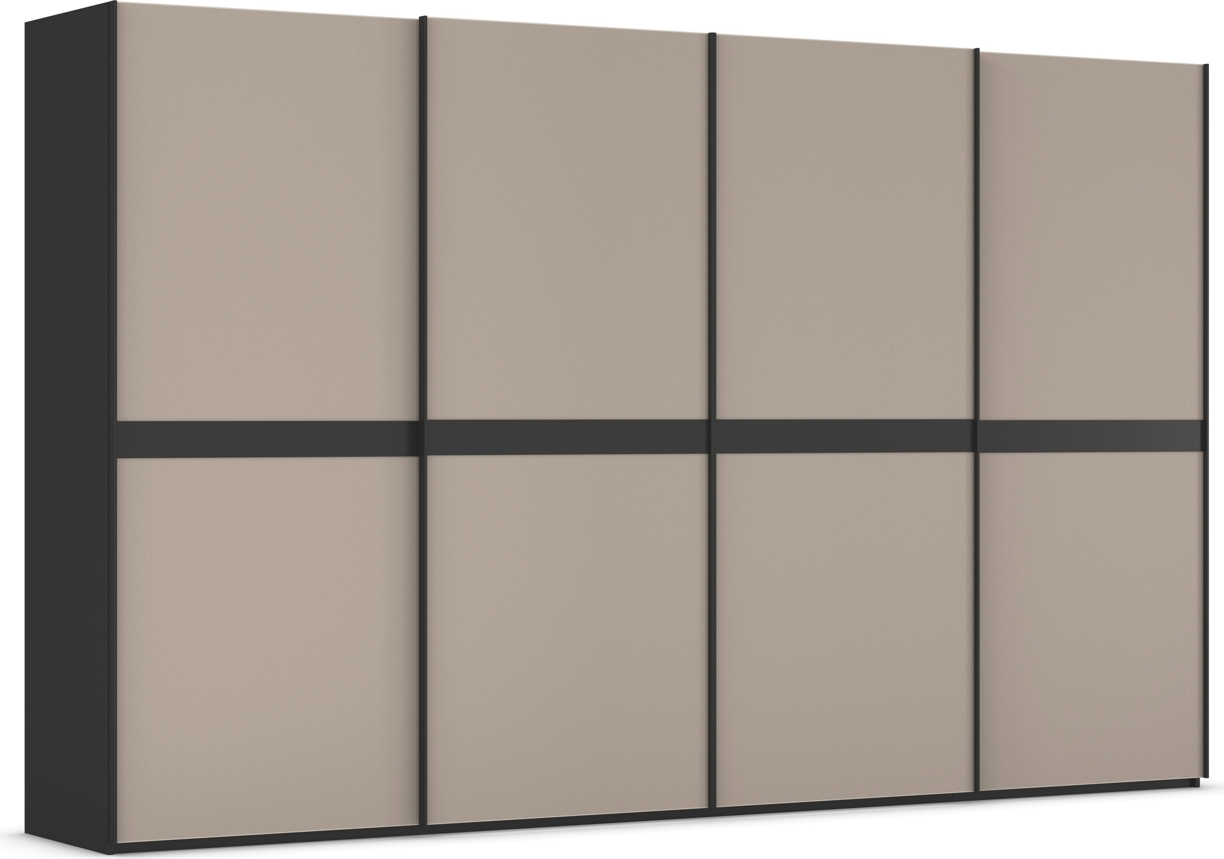 rauch "Kleiderschrank Schrank Garderobe Schlafzimmerschrank SCALE-LINE" edle Optik mit Bauchbinde in Korpusfarbe mit Glasfront MADE IN GERMANY