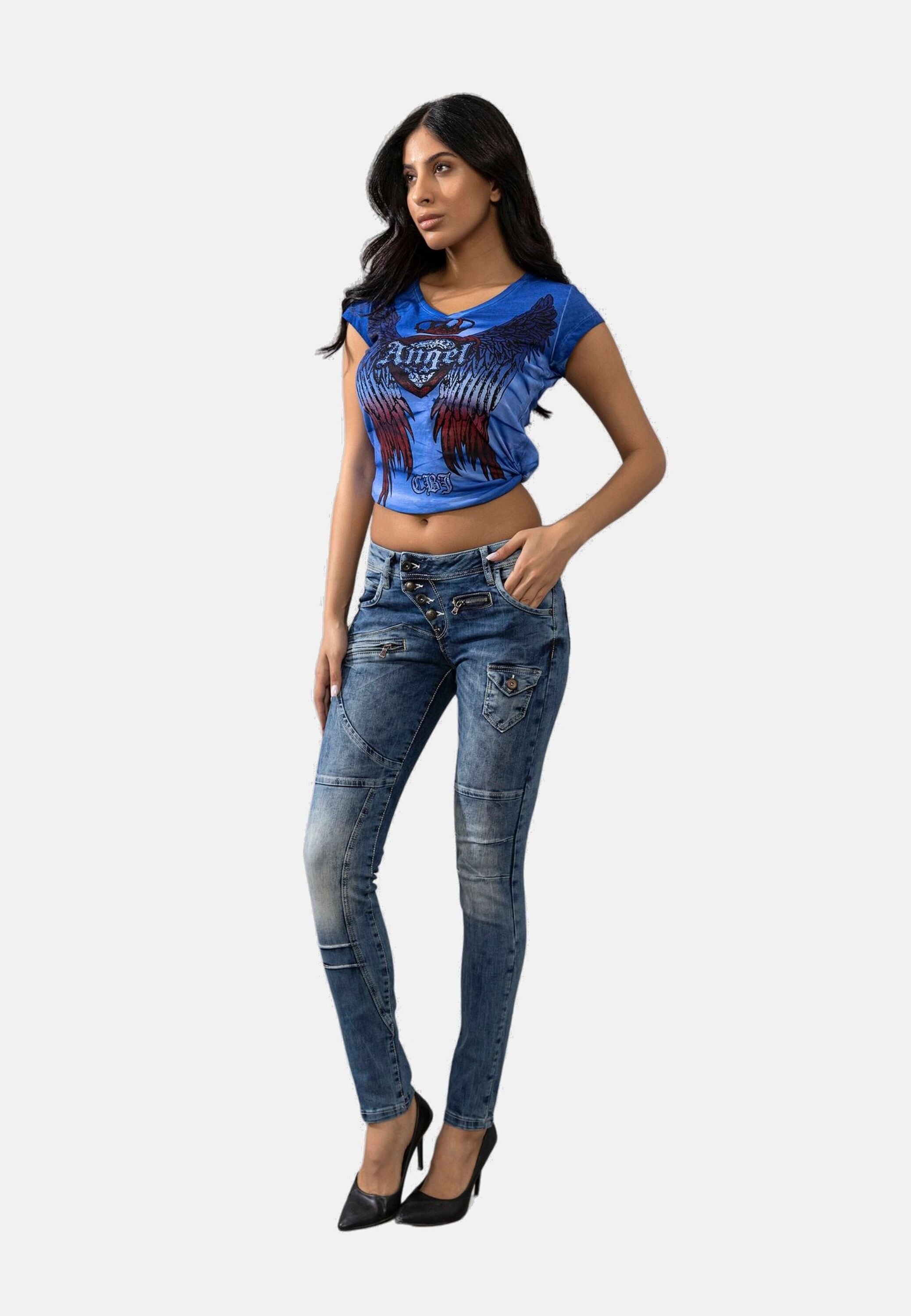 Cipo & Baxx Skinny-fit-Jeans »Jeans«, mit tollen Abnähern, WD168