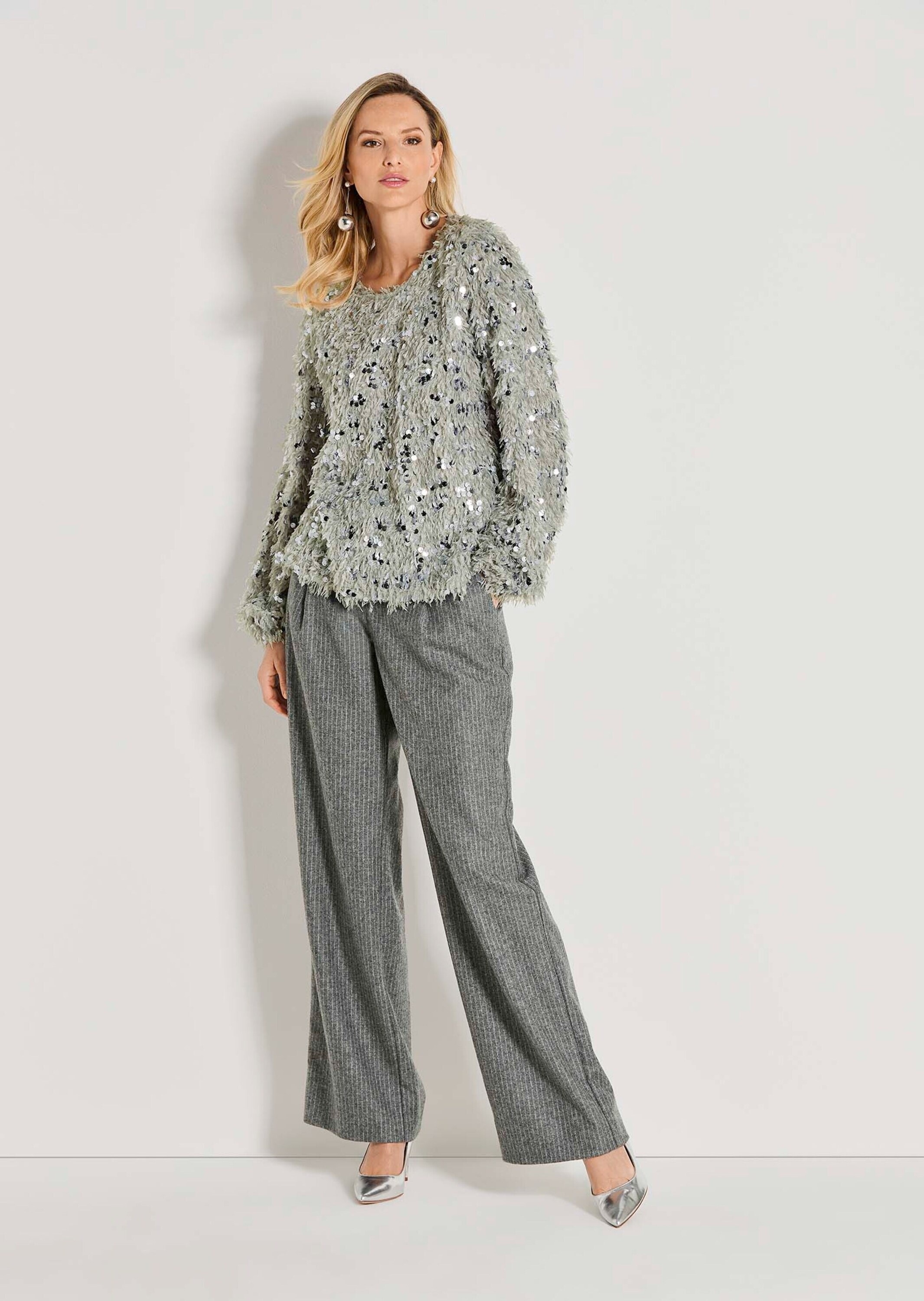 MADELEINE Langarmshirt "Sweatshirt Glitzersweatshirt mit Federn" günstig online kaufen