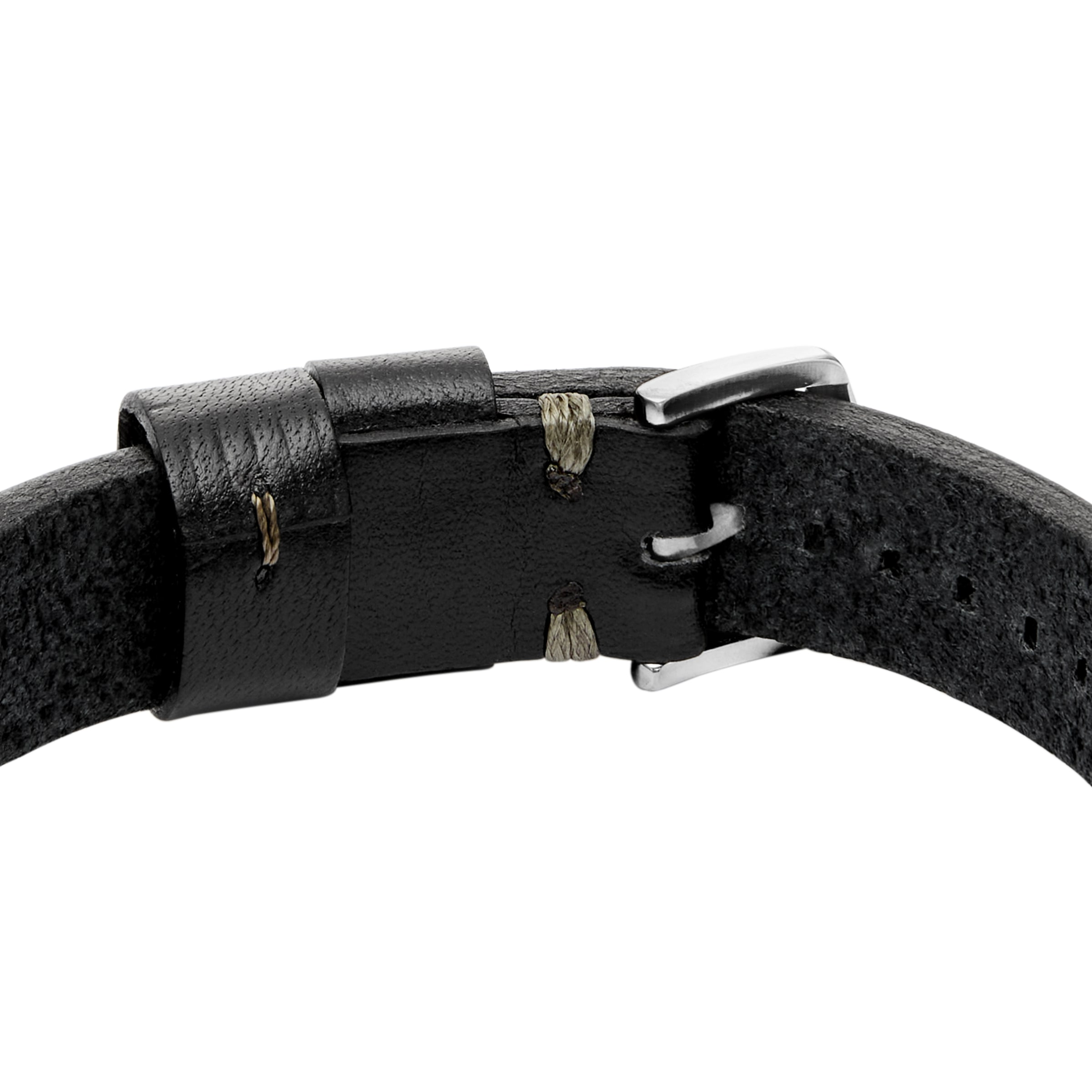 Fossil Armband »Schmuck Geschenk Edelstahl Leder Armschmuck MACHINE«