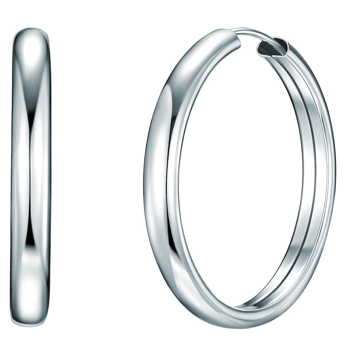 Paar Creolen RAFAELA DONATA "Set: A1405", silber, Ohrringe, Damen, 30, Silber 925 (Sterlingsilber), für Frauen