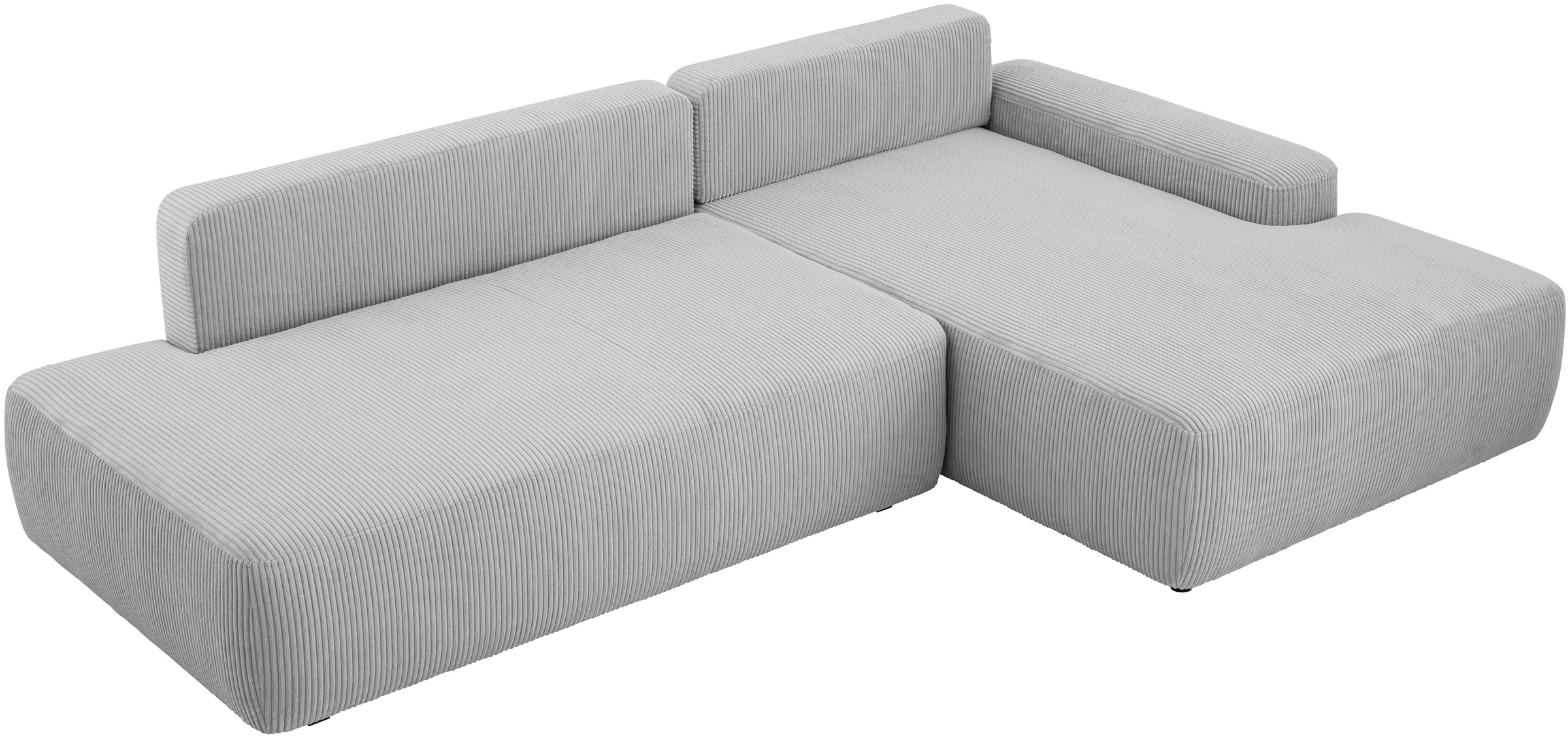 INOSIGN Ecksofa »TORGE, Schlafsofa Cord, Samtvelours u. Strukur fein, Couch in L-Form«, Schlaffunktion und Bettkasten, Liegefläche: 210x125 cm, neues Design