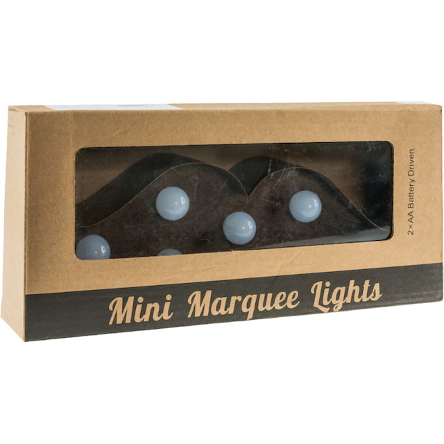 MARQUEE LIGHTS LED Dekolicht »Moustache«, 7 flammig-flammig, Wandlampe, Tischlampe  Moustache mit 7 festverbauten LEDs - 23x8 cm bestellen | BAUR