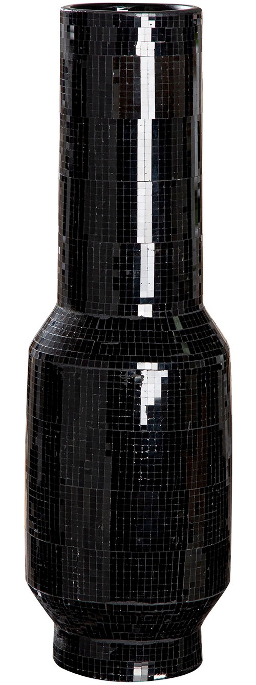 GILDE Bodenvase "Bodenvase Black Disco schwarz H. 51 cm", (1 St.) günstig online kaufen