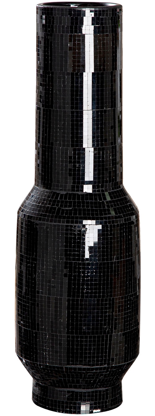 GILDE Bodenvase "Bodenvase Black Disco schwarz H. 51 cm" günstig online kaufen