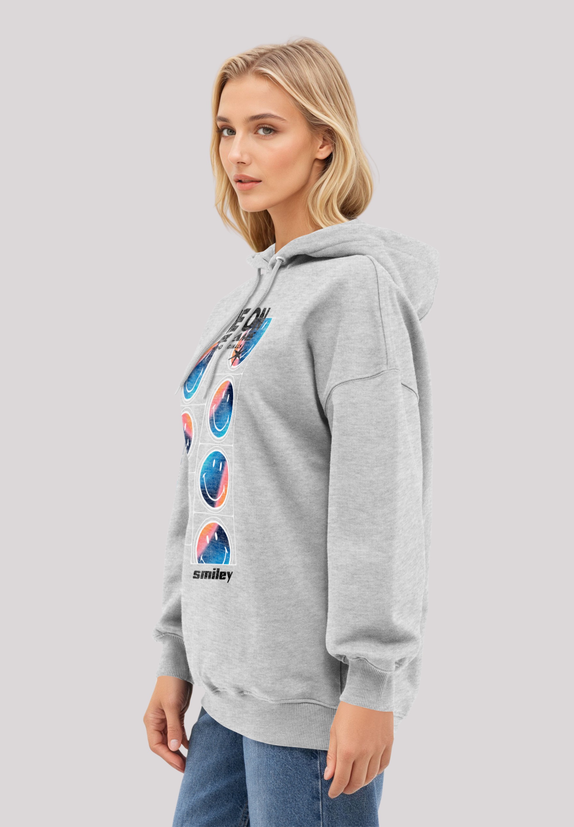 F4NT4STIC Kapuzenpullover »Smiley Originals Neon Dreams Big Print«, Premium Qualität