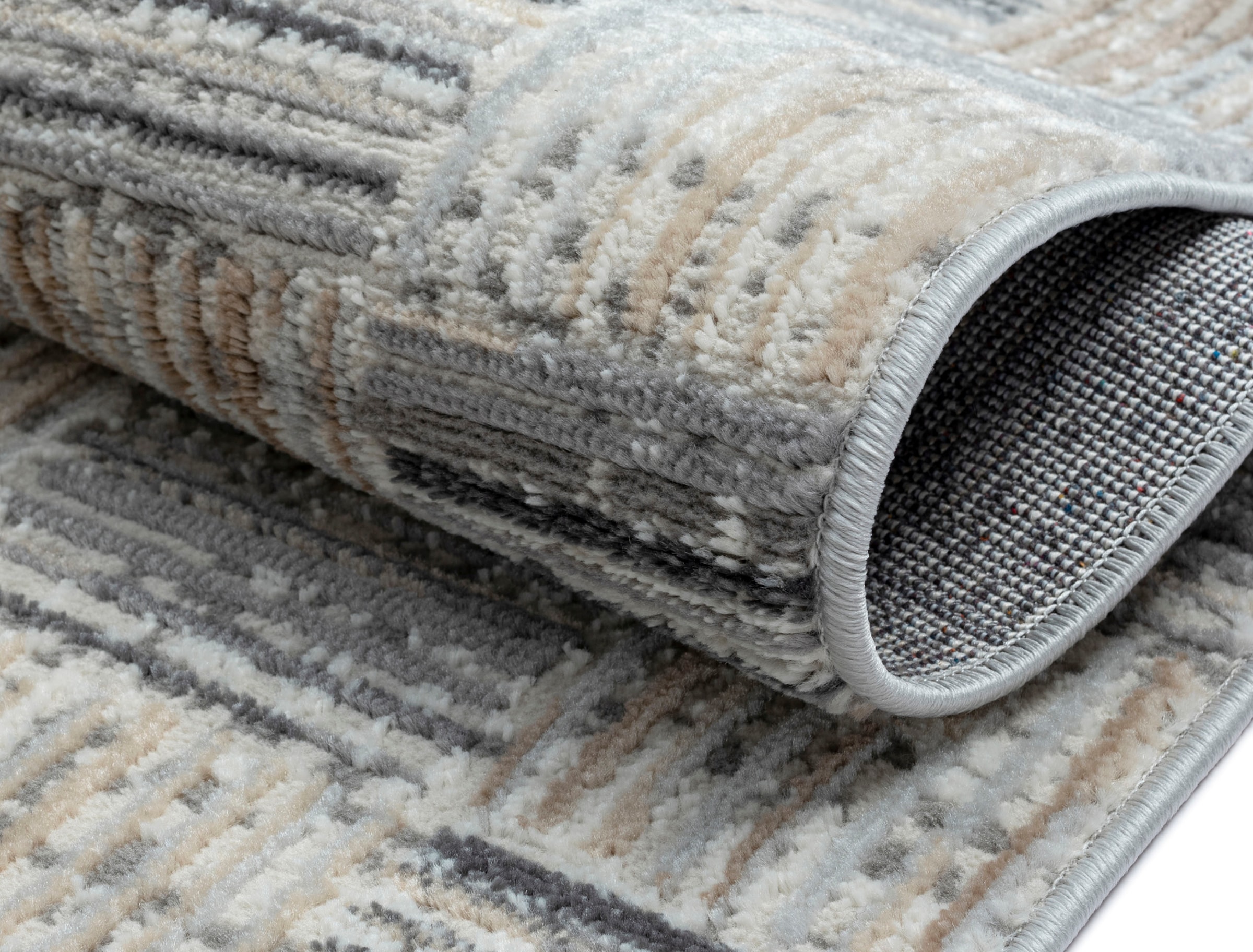 Myflair Möbel & Accessoires Teppich »My Mood Lagerräumung«, rechteckig, 8 mm Höhe, Kurzflor, Scandi-Design, mit Bordüre, besonders weich durch Microfaser