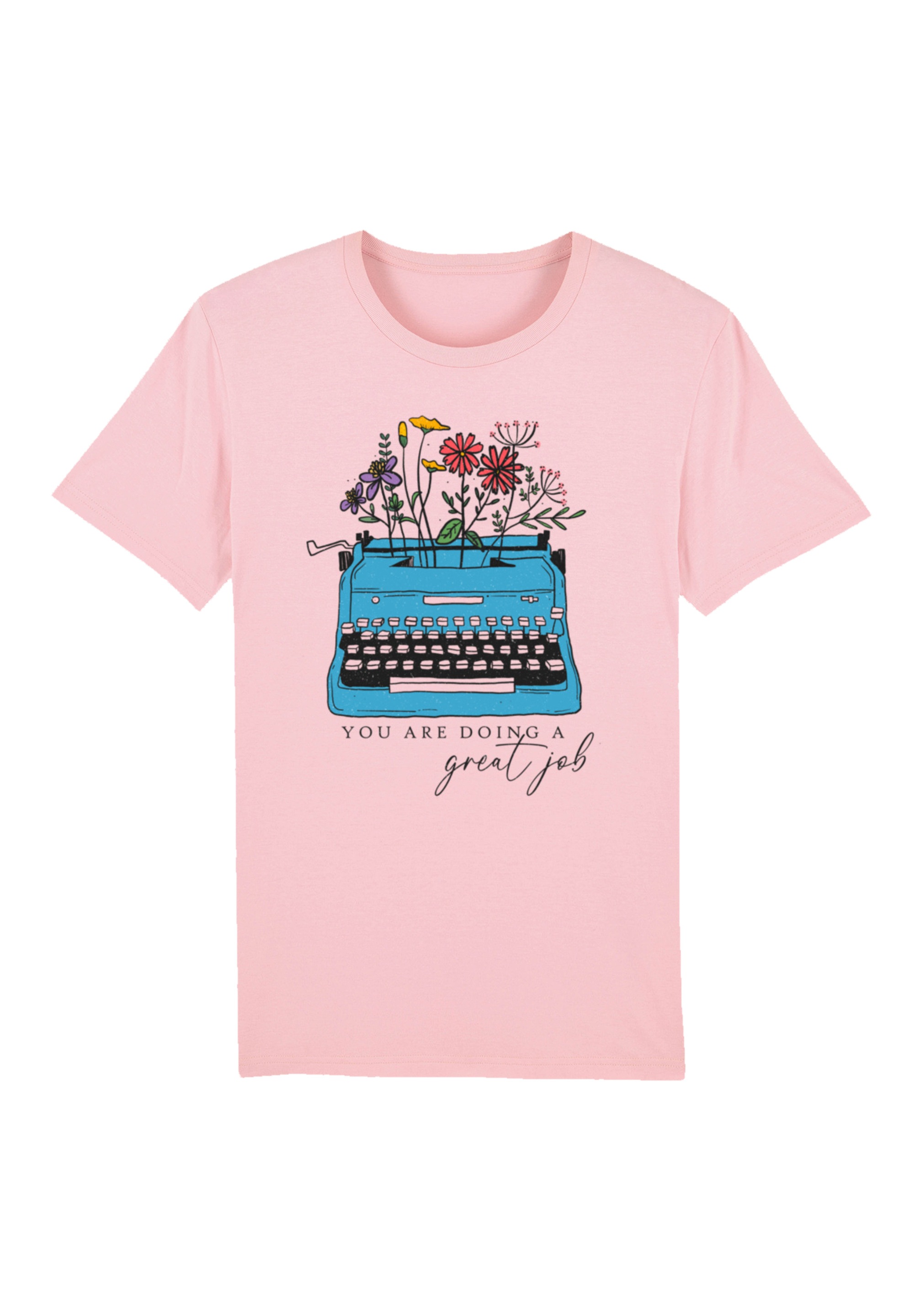 F4NT4STIC T-Shirt "Blumen you are doing a great job retro typewriter", Prem günstig online kaufen