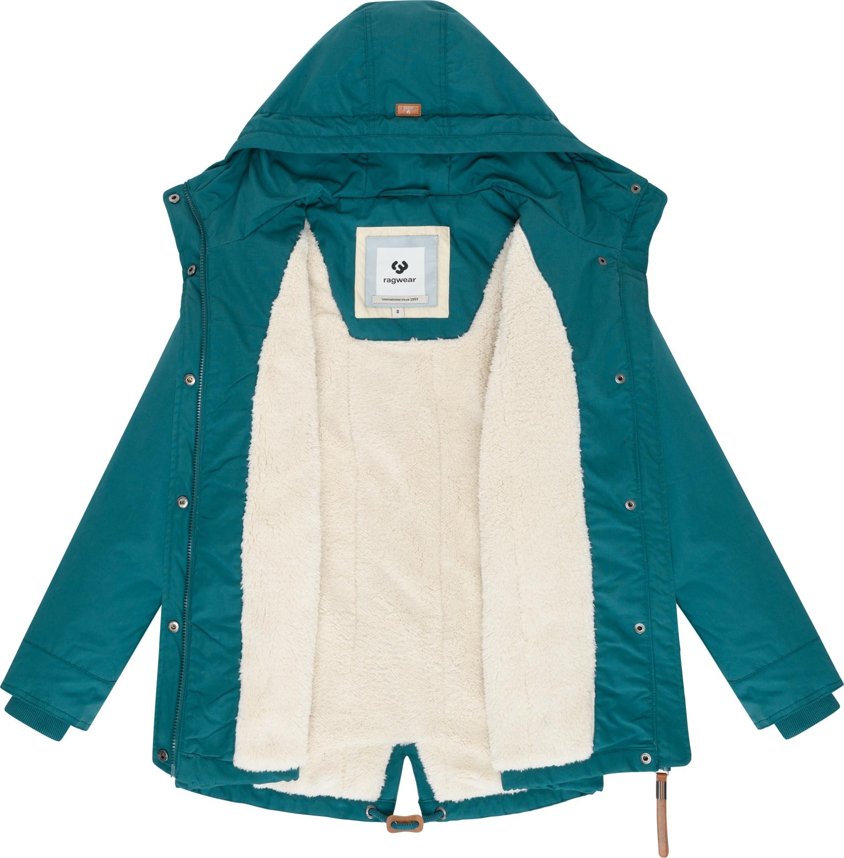 Ragwear Winterjacke »Parkker Warm YOUMODO«, mit Kapuze, Winter Parka mit kuscheligem Teddy-Innenfutter