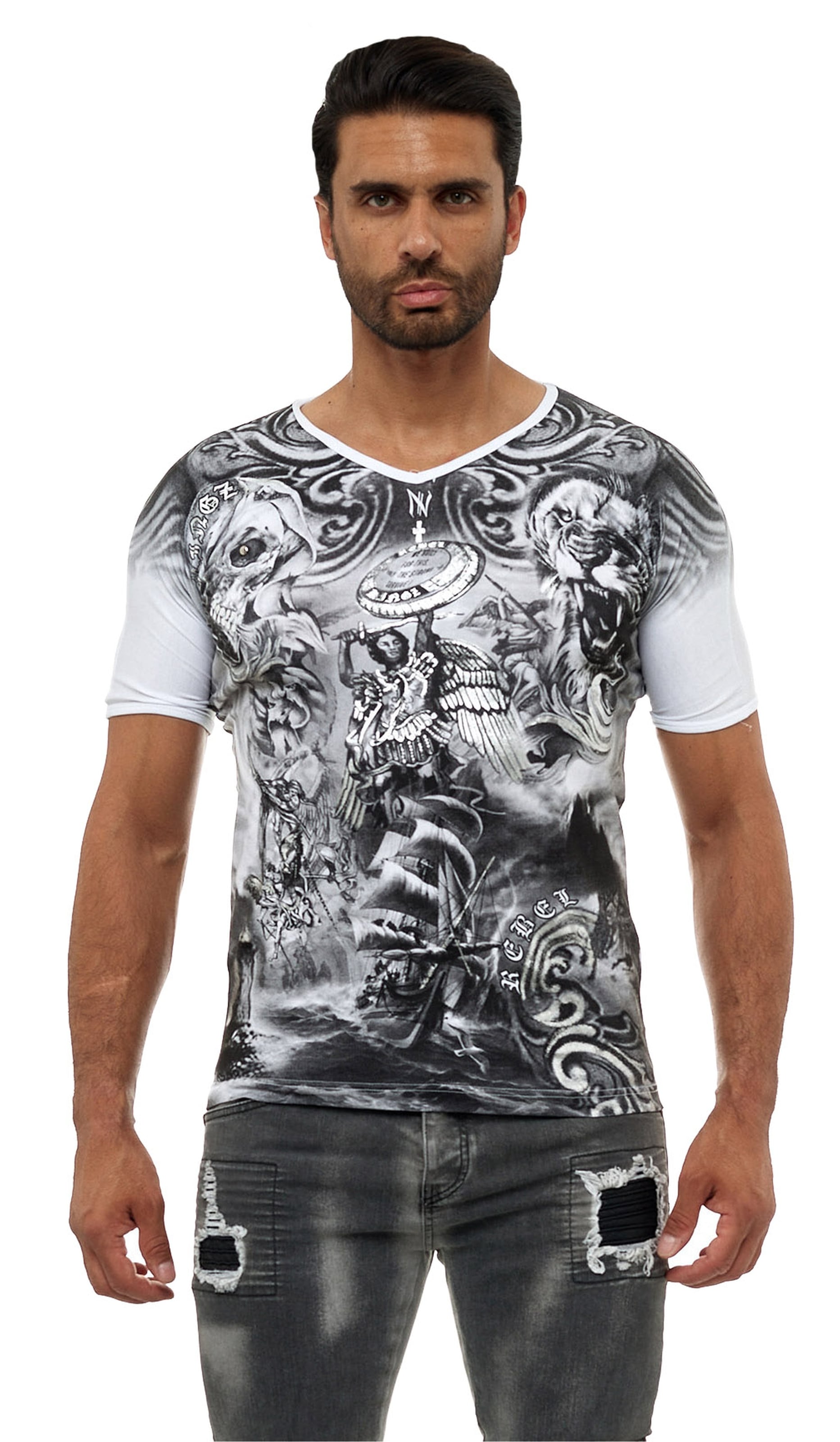 KINGZ T-Shirt, mit einem ausgefallenen Design